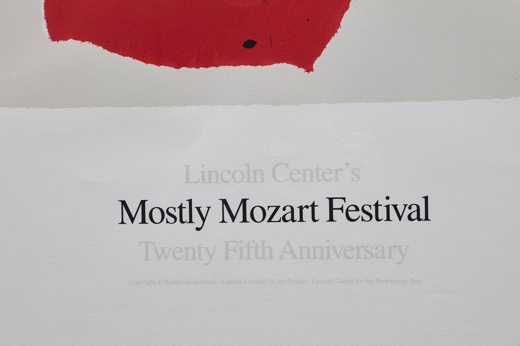 Festival le plus important du Lincoln Center, 25e anniversaire - Gris Abstract Print par Robert Motherwell
