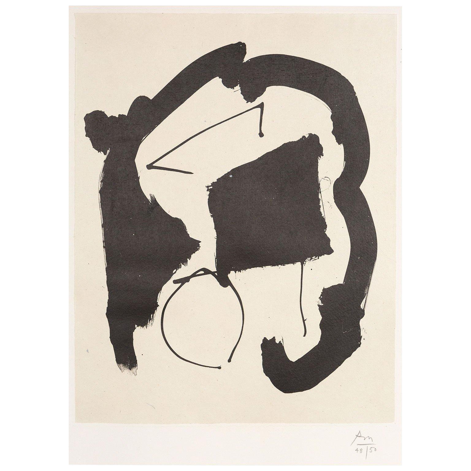 Composition XXV (Octavio Paz Suite - Three Poems) - Abstract Expressionist Print by Robert Motherwell