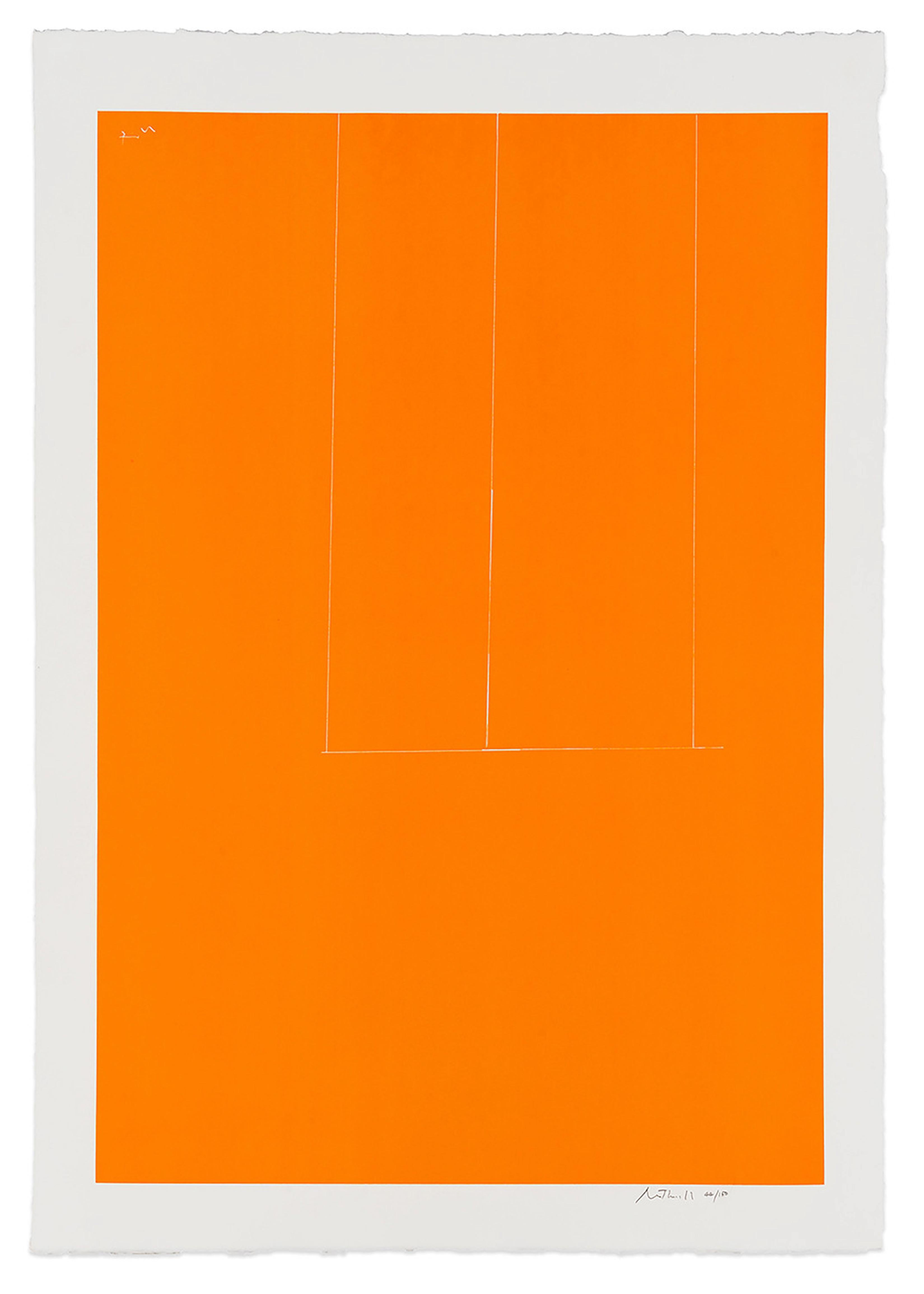 Robert Motherwell Abstract Print - London Series I: Untitled (Orange)