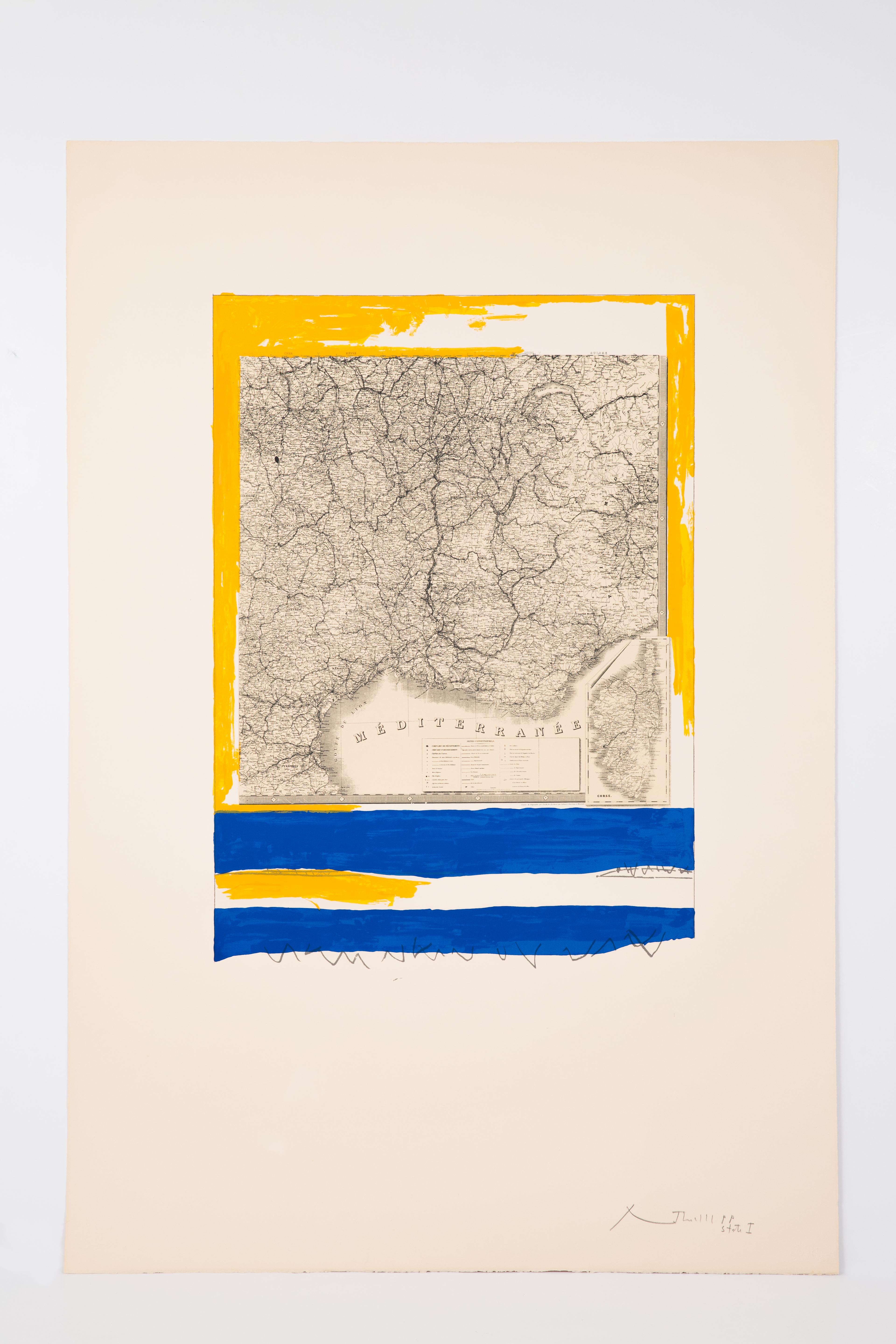 Mediterraneo, Stato I+I - Print Espressionismo astratto di Robert Motherwell