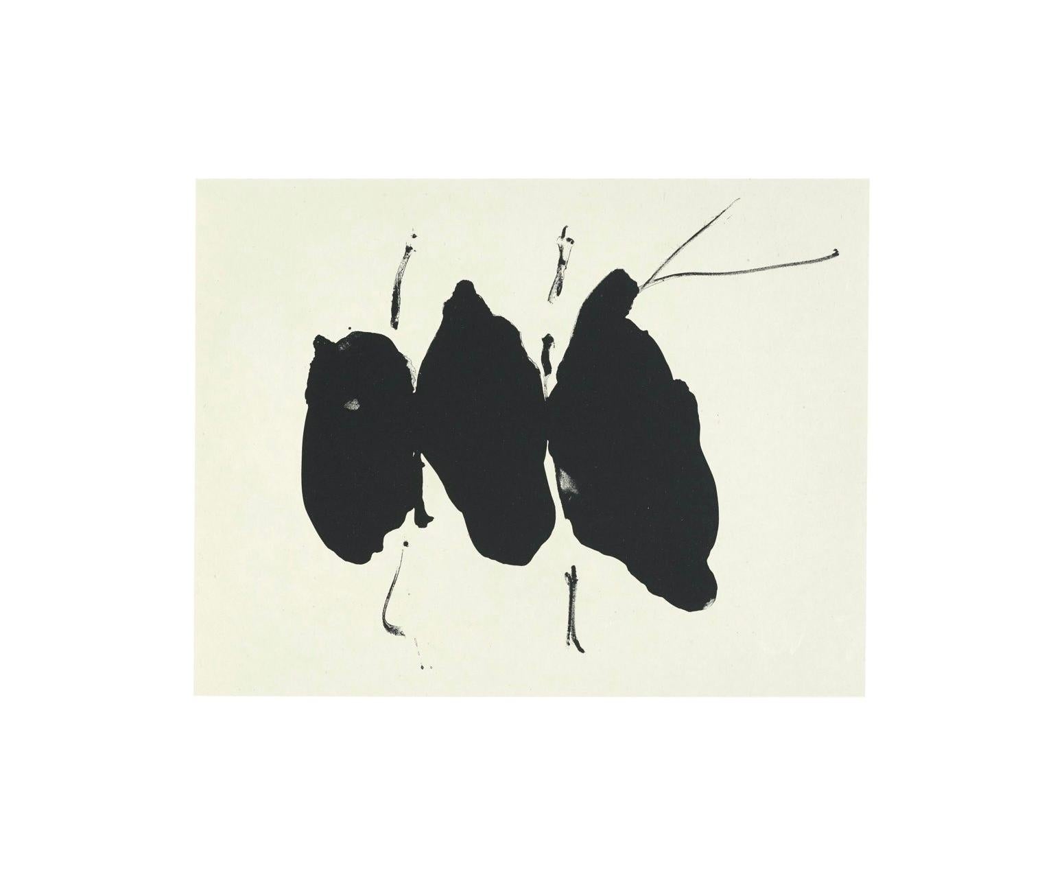 Elegía mexicana (Belknap 354-380; Engberg/Banach 415-441), Tres poemas - Abstract Print Blanco de Robert Motherwell