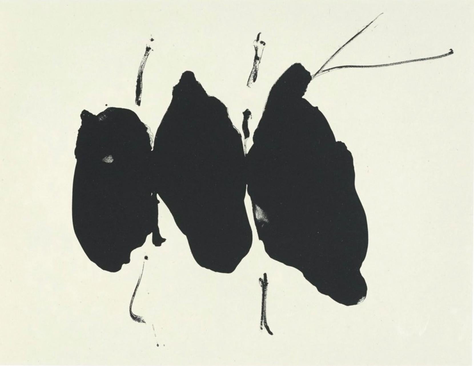 Abstract Print de Robert Motherwell - Elegía mexicana (Belknap 354-380; Engberg/Banach 415-441), Tres poemas