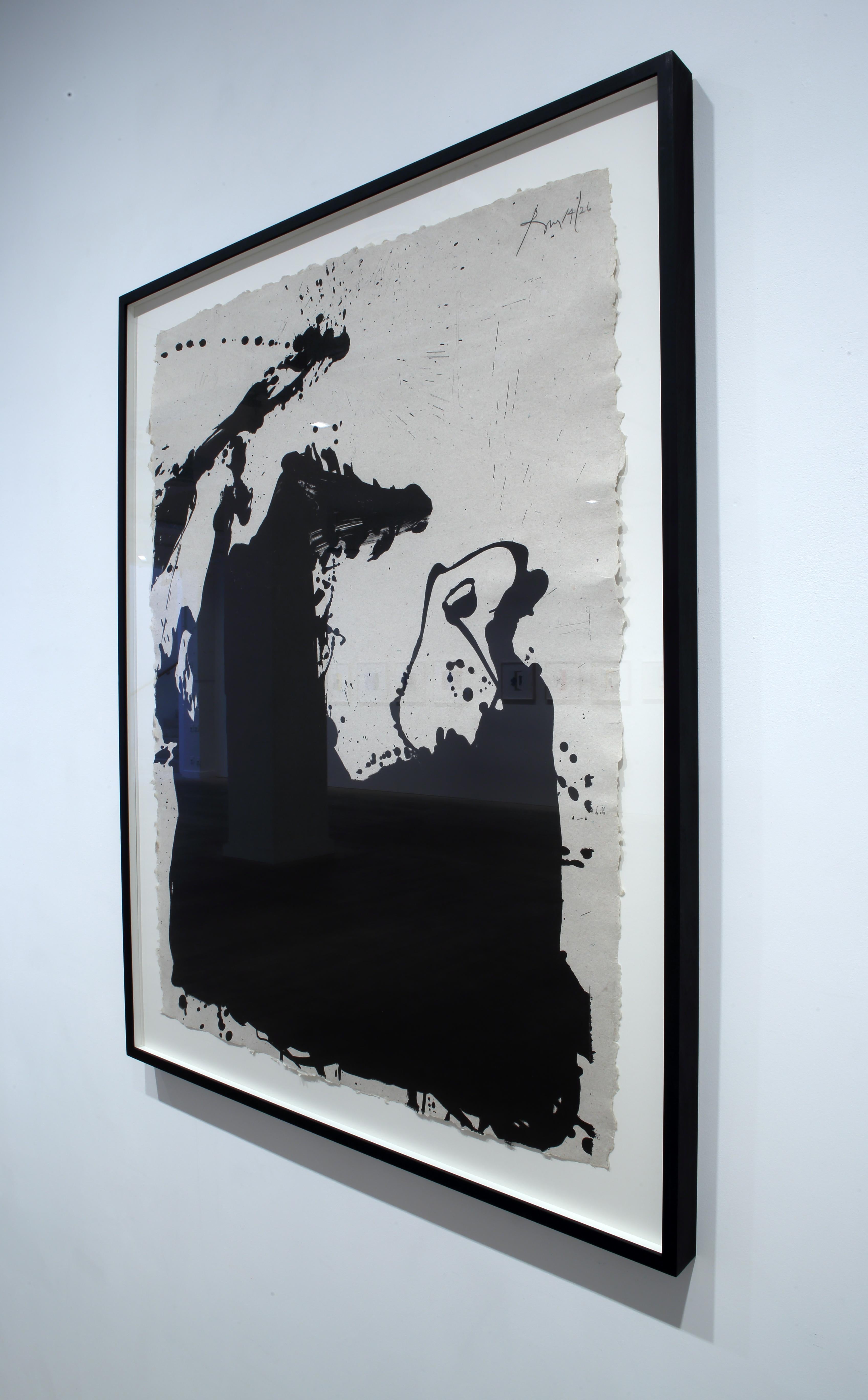 Monster - Gray Abstract Print by Robert Motherwell
