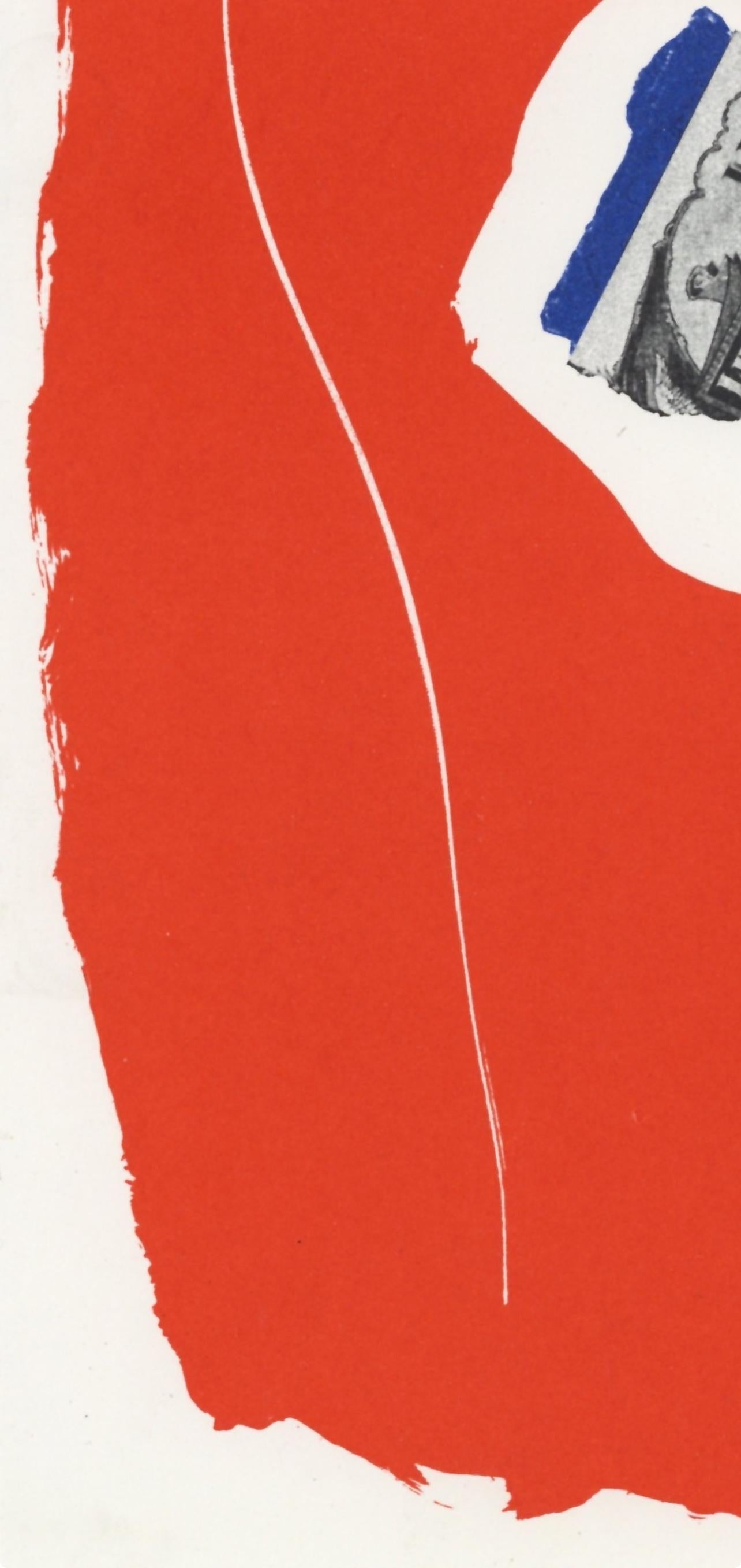 Motherwell, Composición (Belknap, Ap. 24), XXe Siècle (después) - Abstract Print Rojo de Robert Motherwell
