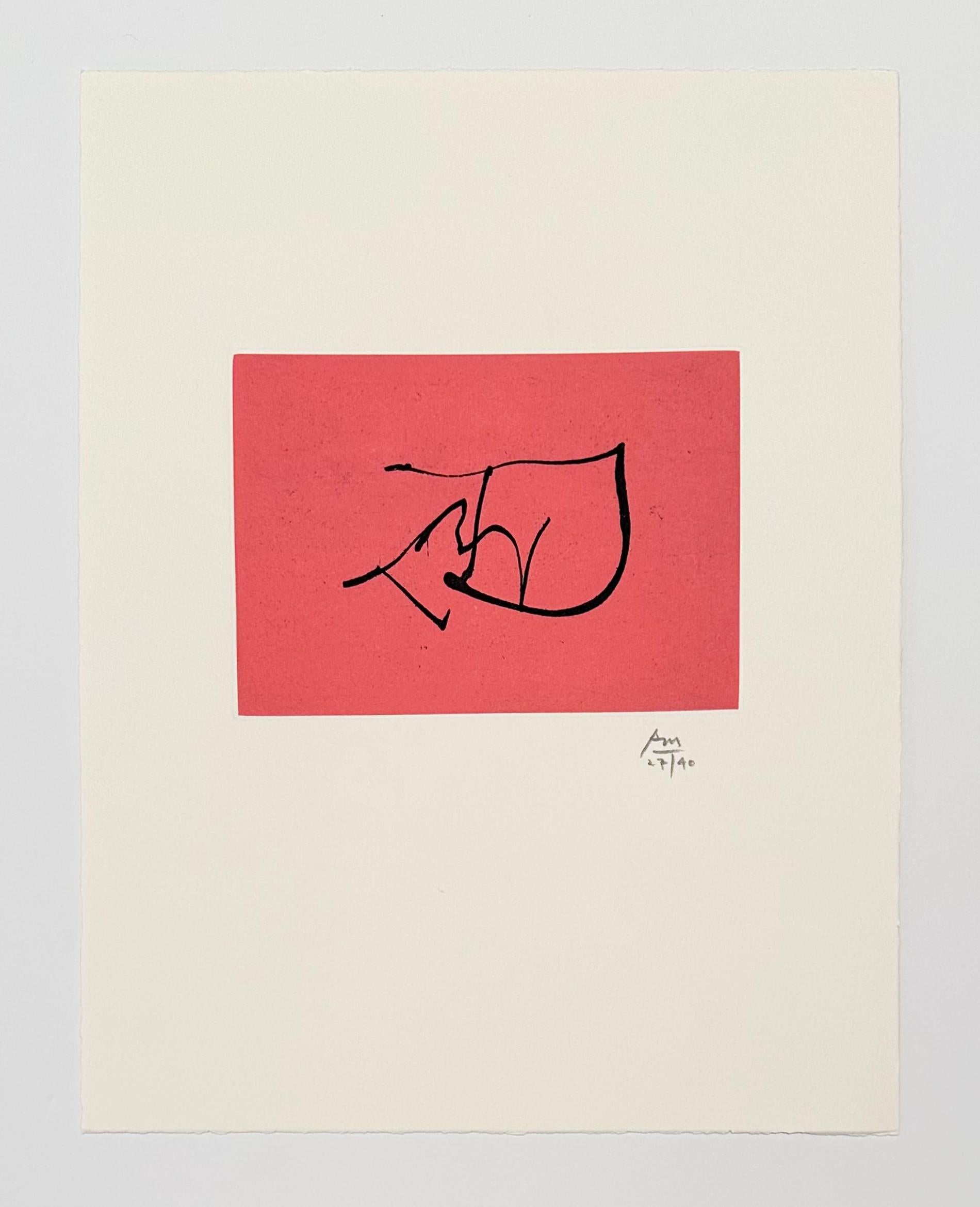 Abstract Print Robert Motherwell - Musique, tirée d'Ulysses