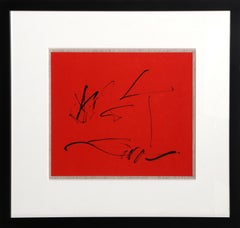 Vintage No. 1 from Three Poems (Red Wind), Framed Lithograph by Robert Motherwell