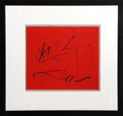 No. 1 from Three Poems (Red Wind), Framed Lithograph by Robert Motherwell