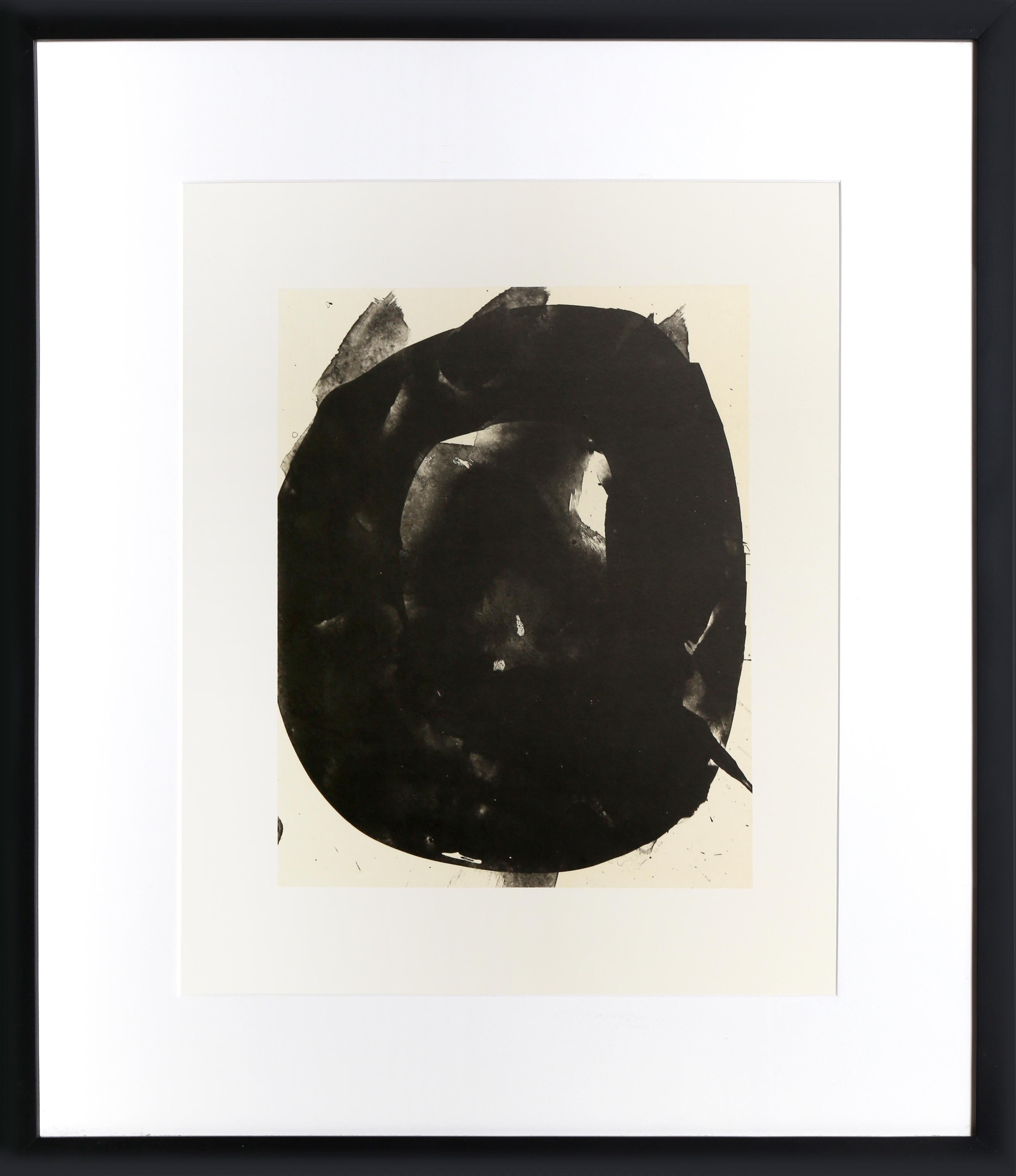 N.º 6 de Tres poemas, litografía abstracta de Robert Motherwell