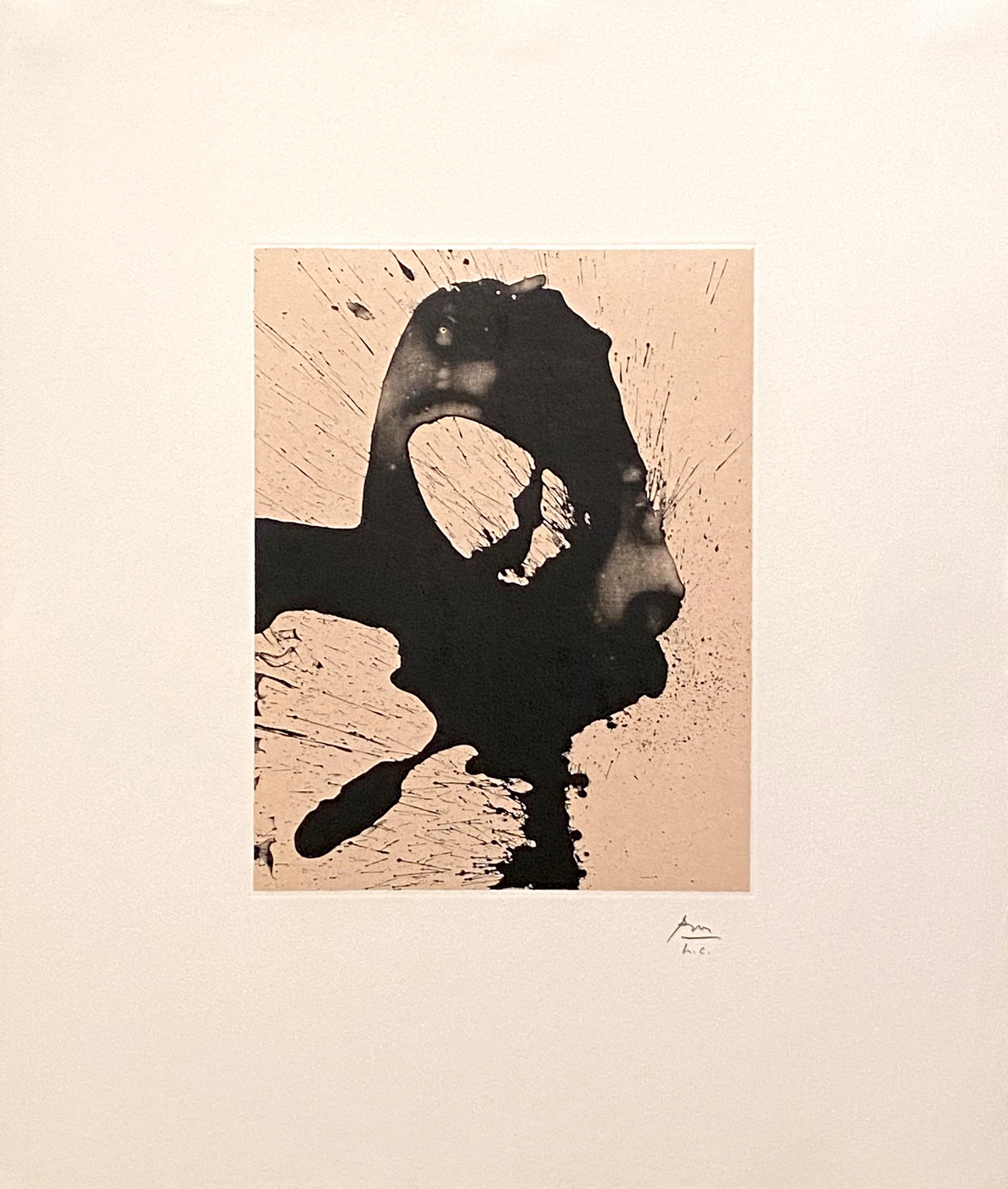 One of three prints from the Octavio Paz suite, Robert Motherwell’s, Nocturne I is a masterful work of printed art.  An original lithograph created on handmade paper laid then onto Arches paper, the print is hand-monogrammed by the artist in pencil,