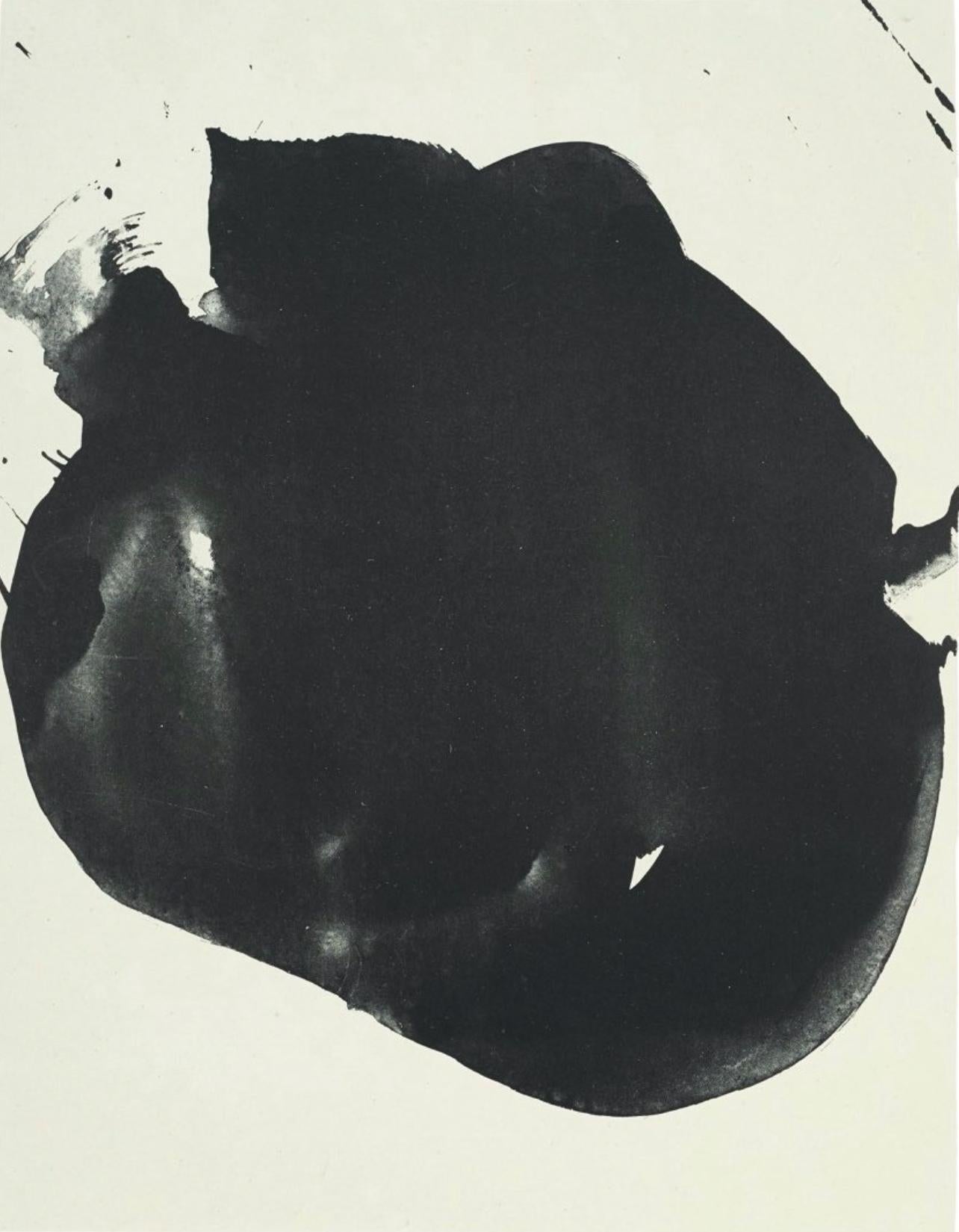 Abstract Print di Robert Motherwell - Notturno II (Belknap 354-380; Engberg/Banach 415-441), Tre poesie