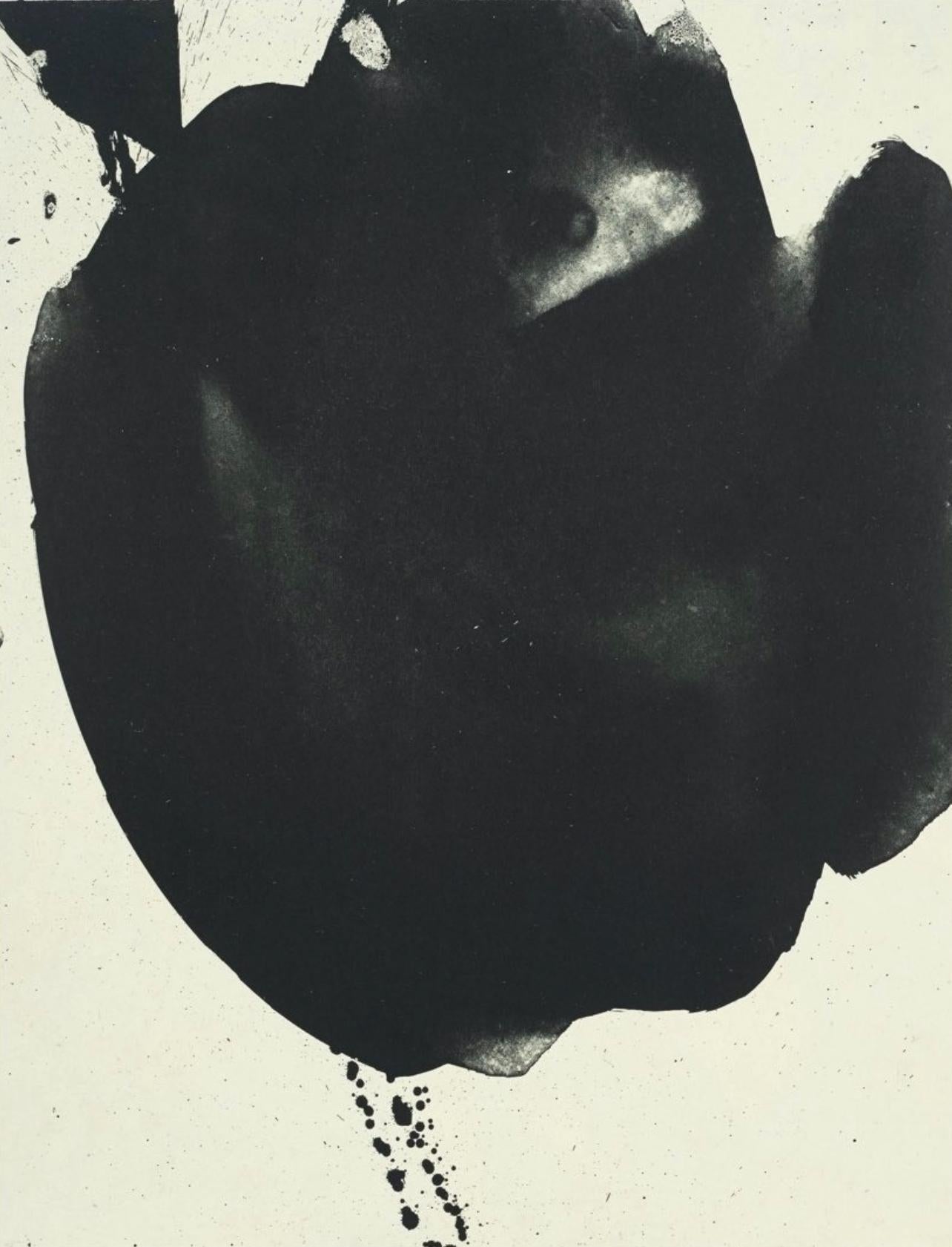 Landscape Print di Robert Motherwell - Notturno VI (Belknap 354-380; Engberg/Banach 415-441), Tre poesie
