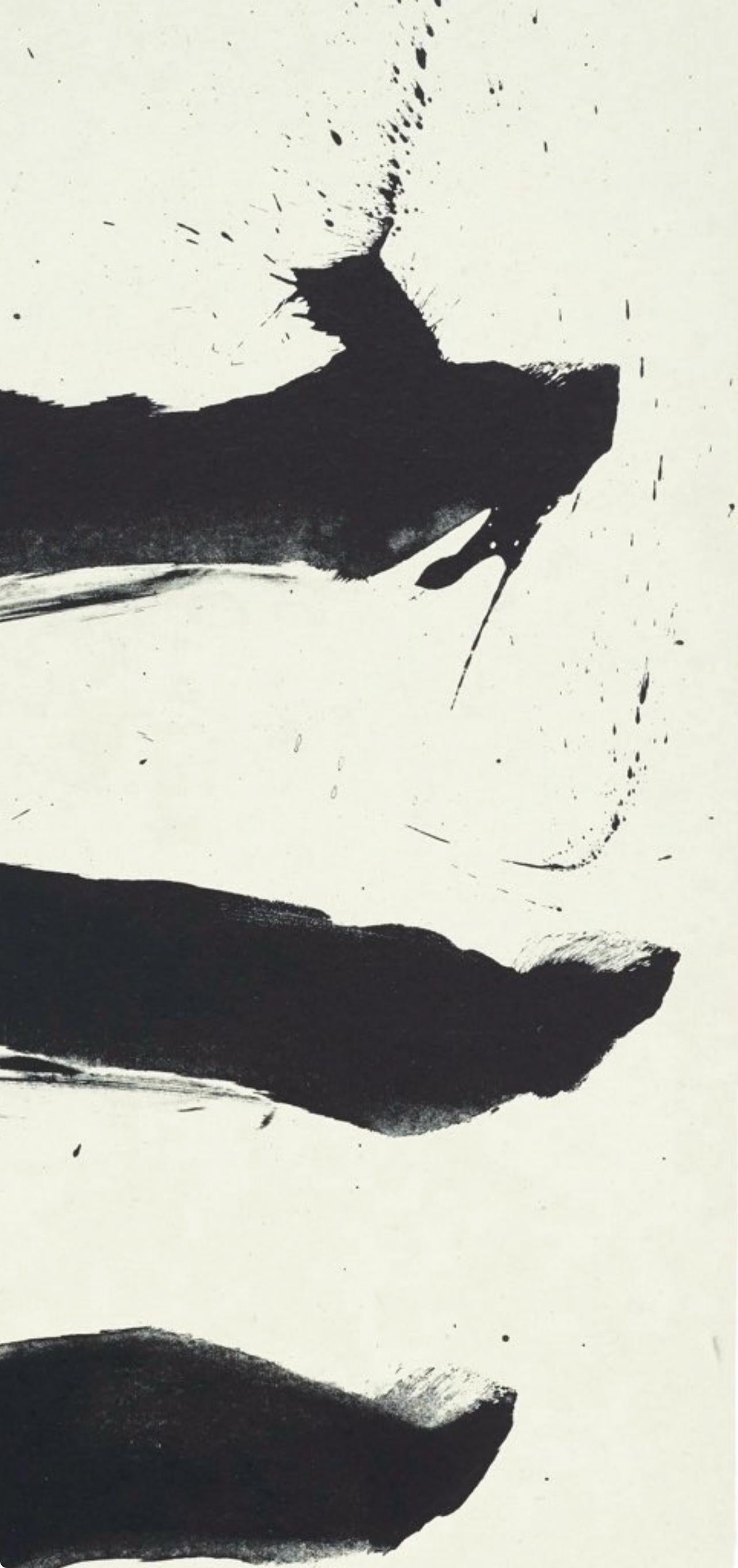 Notturno VII (Belknap 354-380; Engberg/Banach 415-441), Tre poesie - Abstract Print Bianco di Robert Motherwell