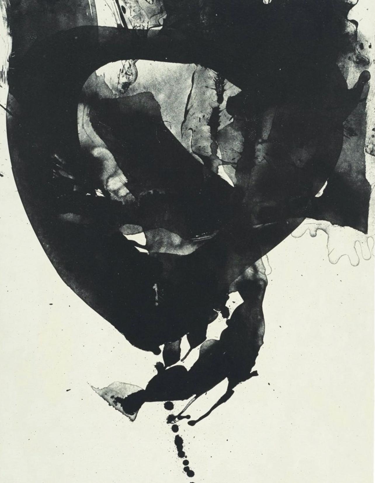 Abstract Print di Robert Motherwell - Notturno VIII (Belknap 354-380; Engberg/Banach 415-441), Tre poesie