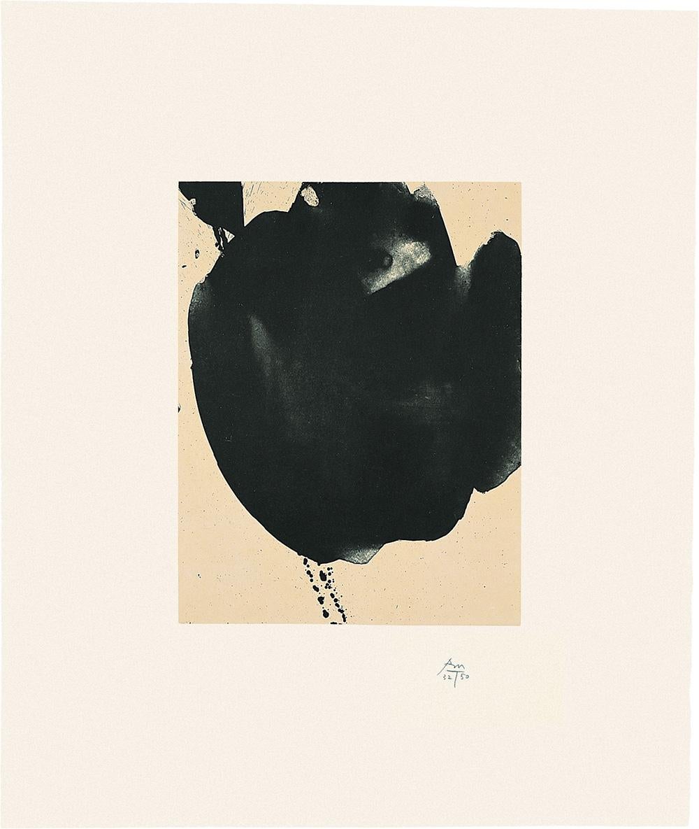 Print Robert Motherwell - Suite Octavio Paz : Nocturne VI