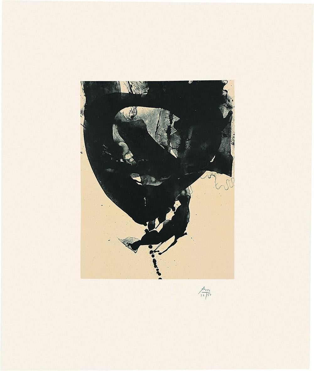 Print Robert Motherwell - Suite Octavio Paz : Nocturne VIII