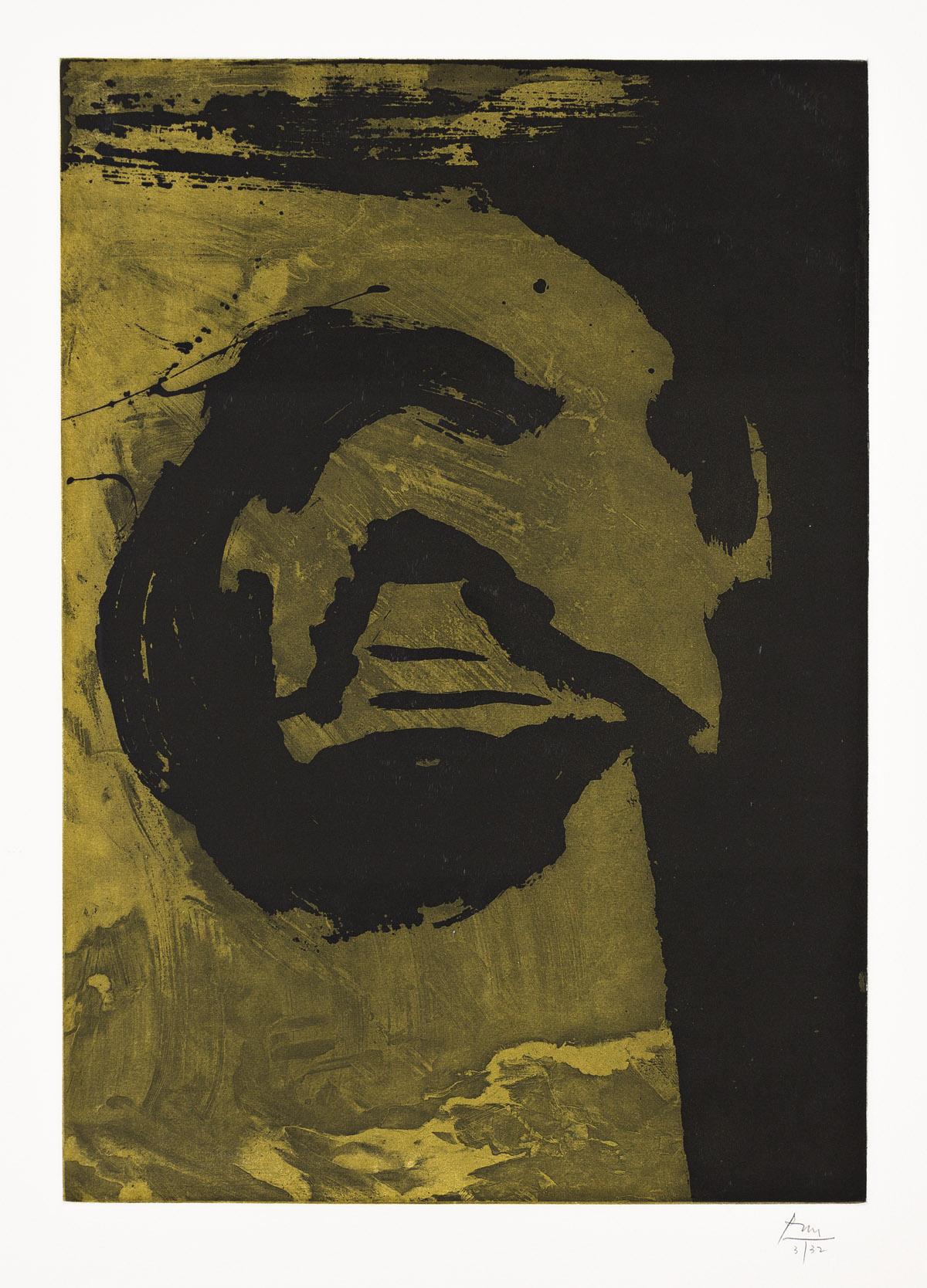 Robert Motherwell Abstract Print - Primal Sign VI (Moss)