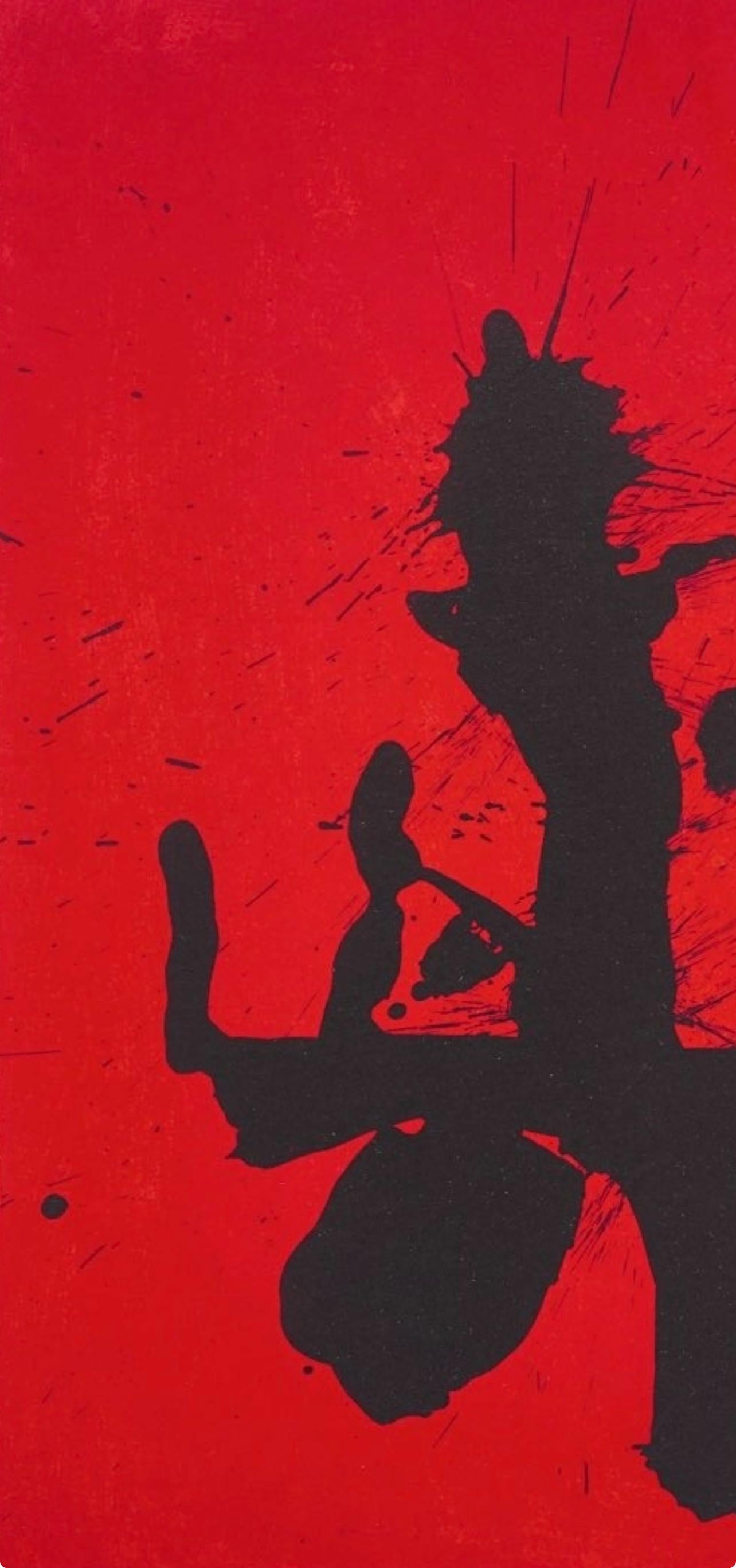 ¡Samurai Rojo! (Belknap 354-380; Engberg/Banach 415-441), Tres poemas - Print Expresionismo abstracto de Robert Motherwell