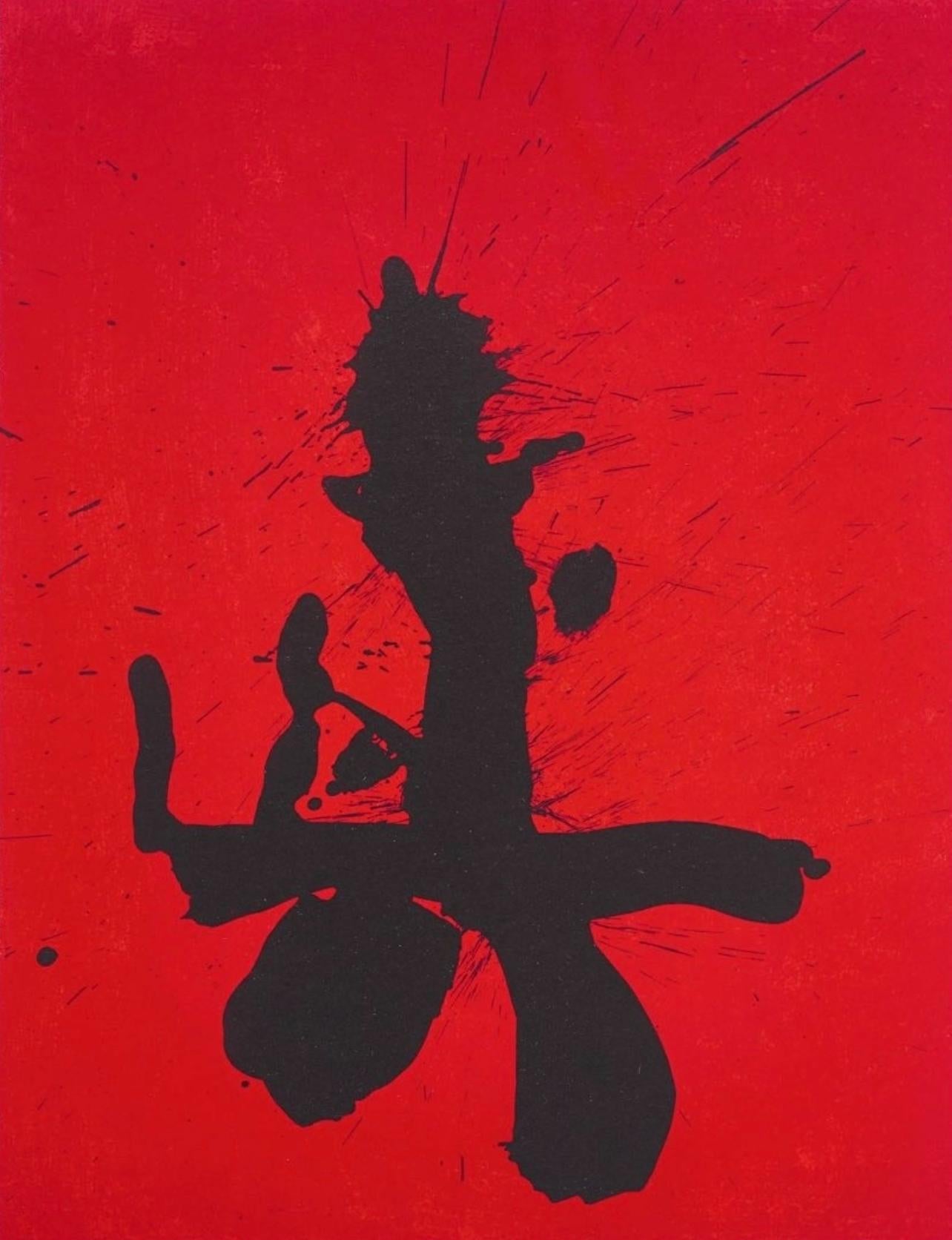 Abstract Print de Robert Motherwell - ¡Samurai Rojo! (Belknap 354-380; Engberg/Banach 415-441), Tres poemas