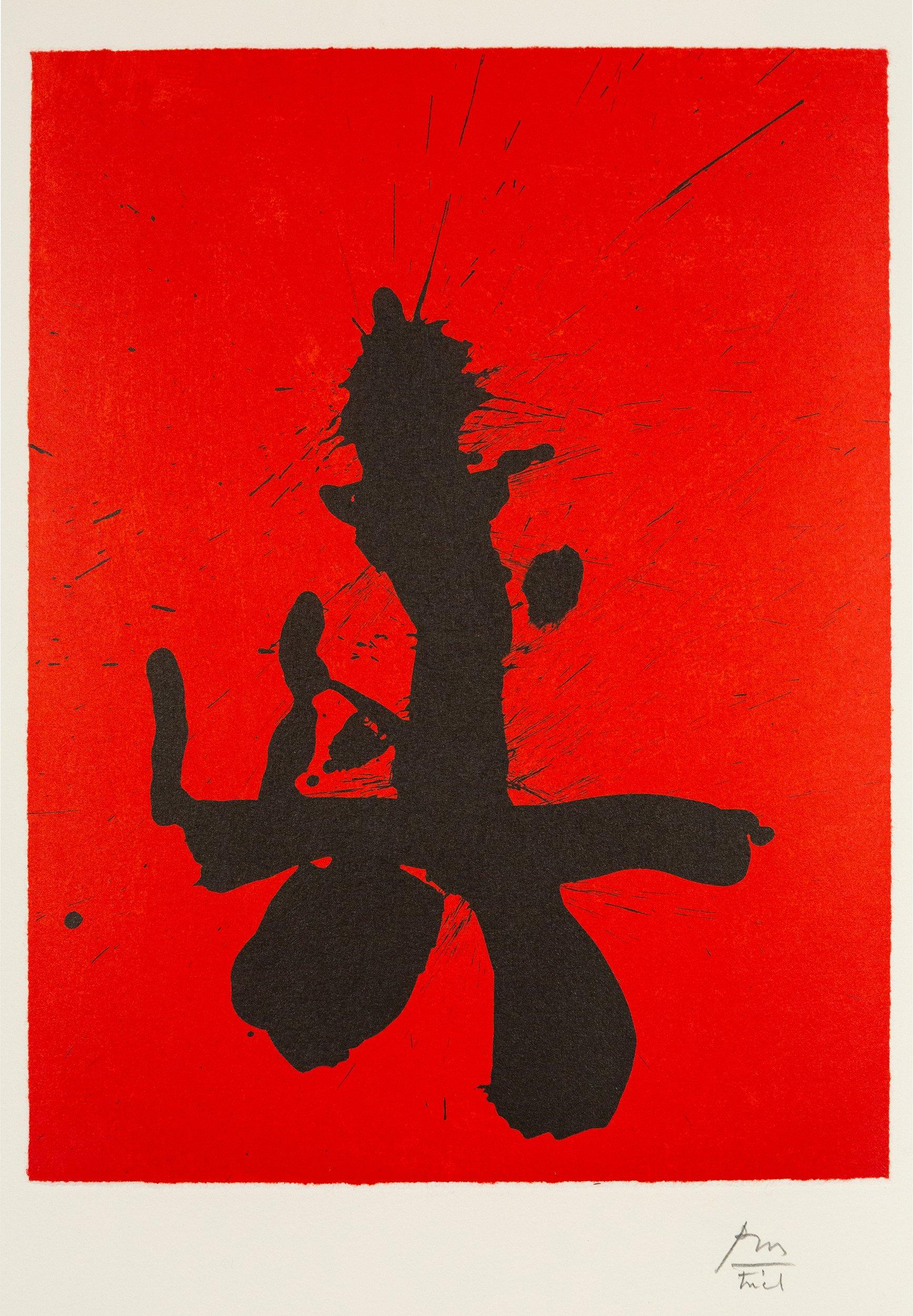 Samurai (Octavio Paz Suite), Lithograph, 1988 - Print by Robert Motherwell