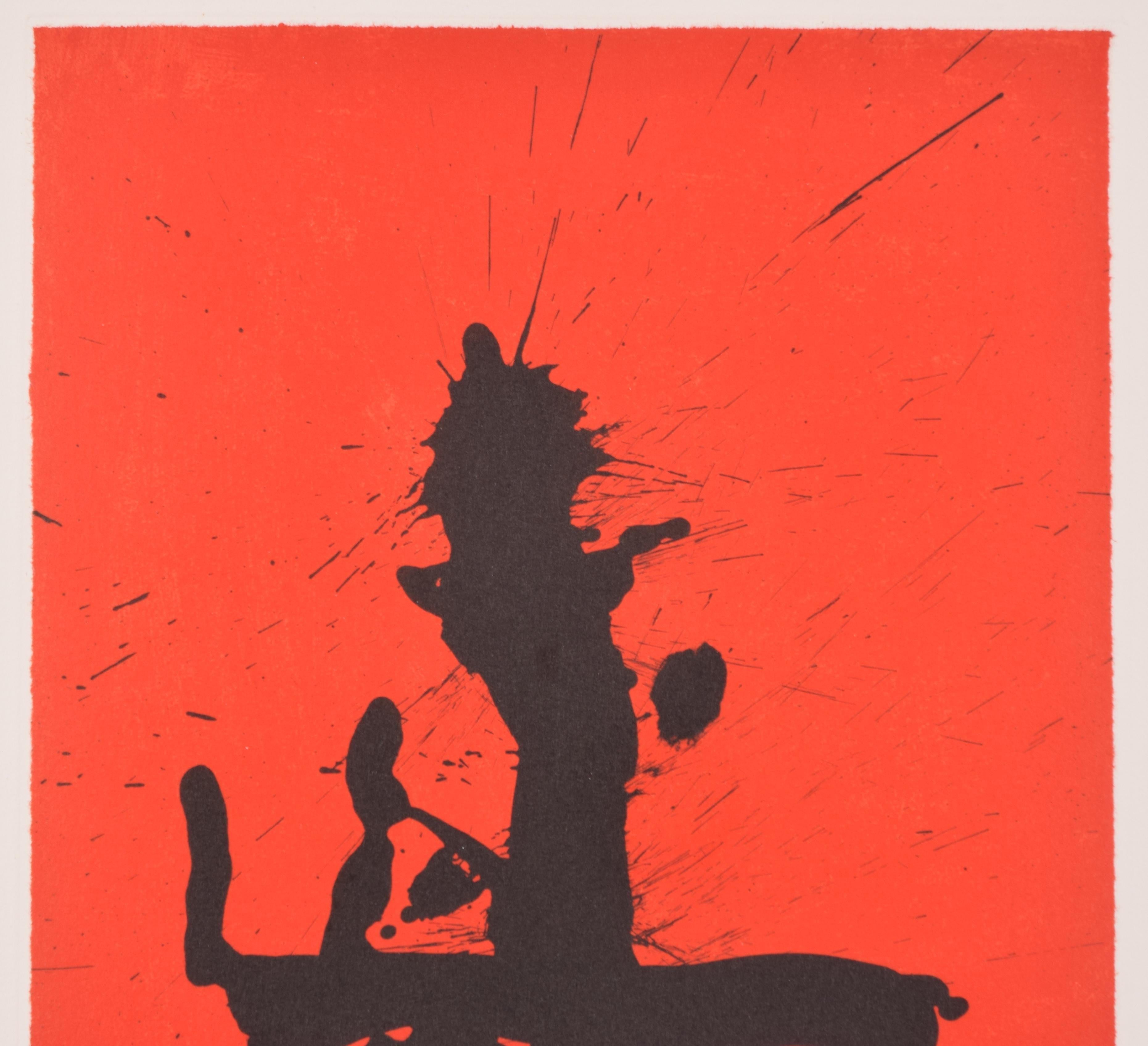 Red Samurai, from Octavio Paz suite  - Print by Robert Motherwell