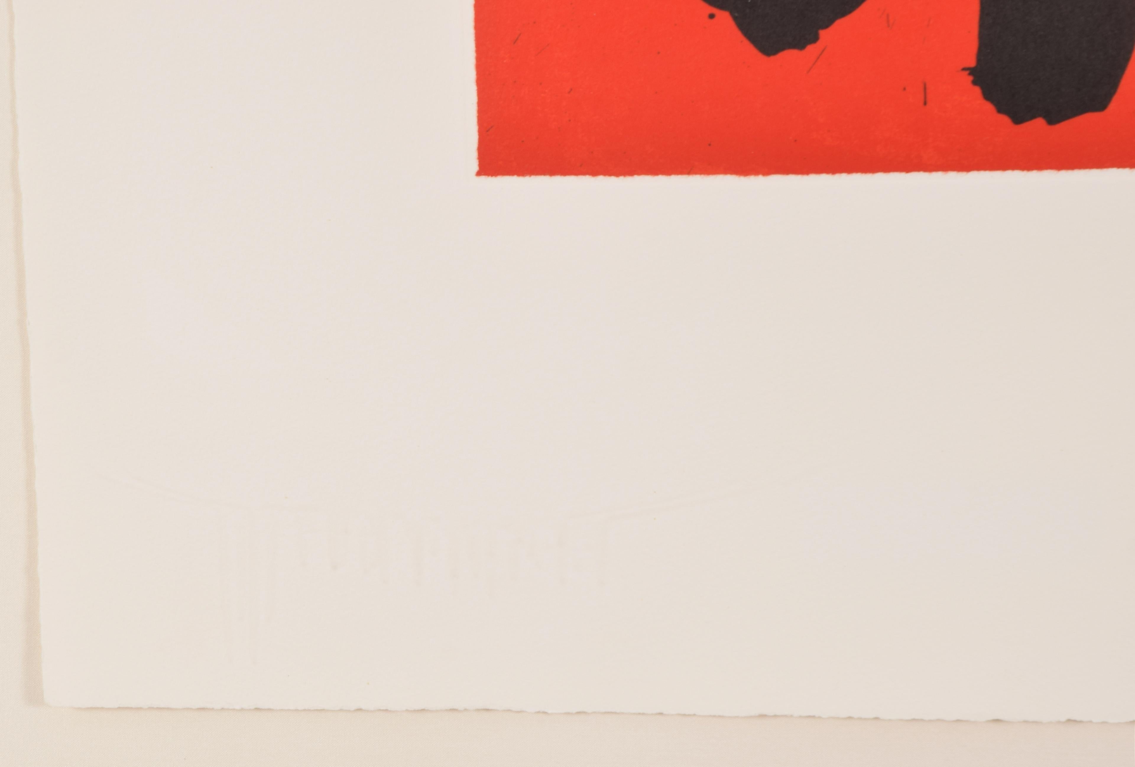 Samurai rouges de la suite Octavio Paz  - Expressionnisme abstrait Print par Robert Motherwell