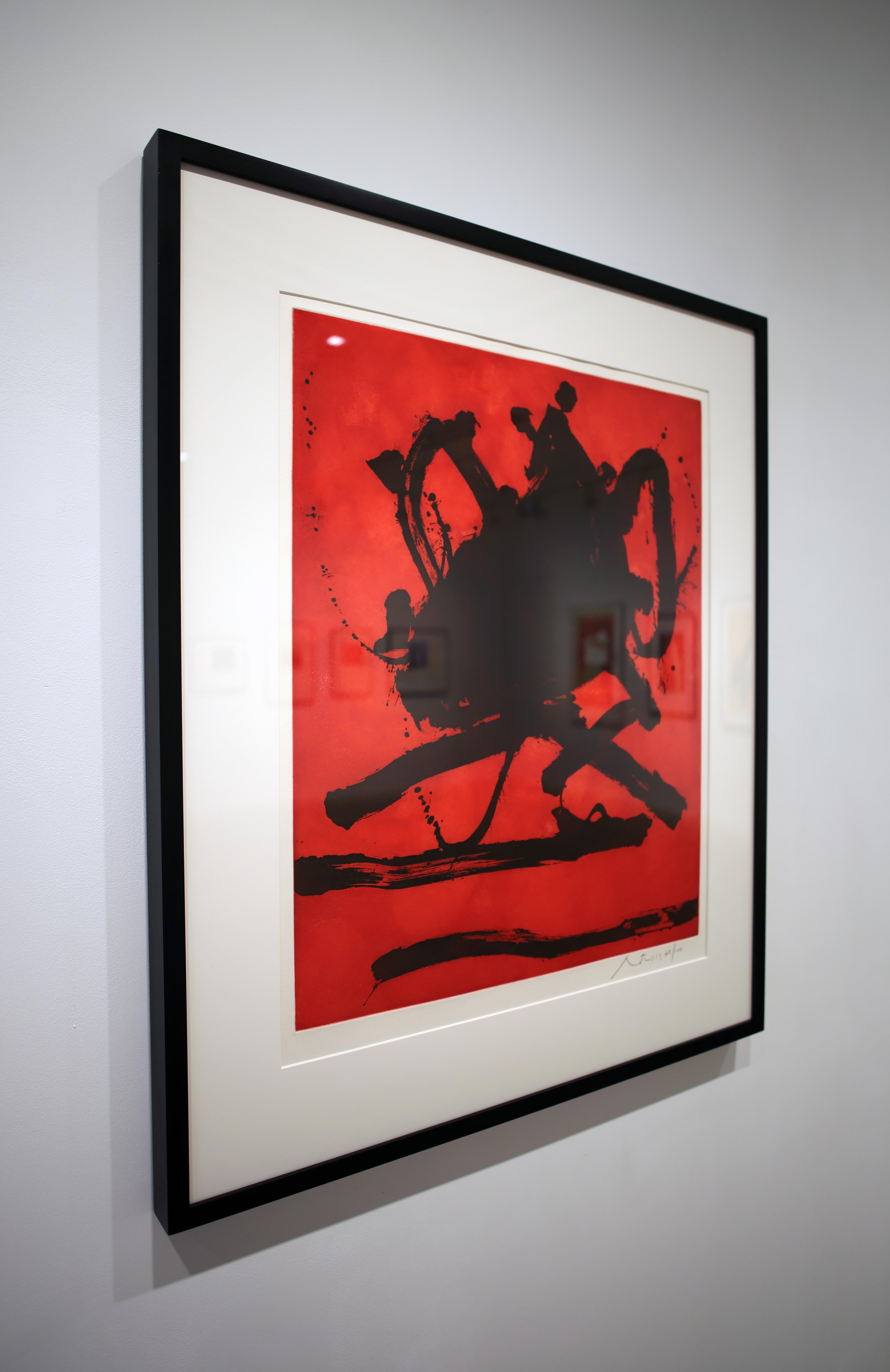 Red Sea II - Gray Abstract Print by Robert Motherwell