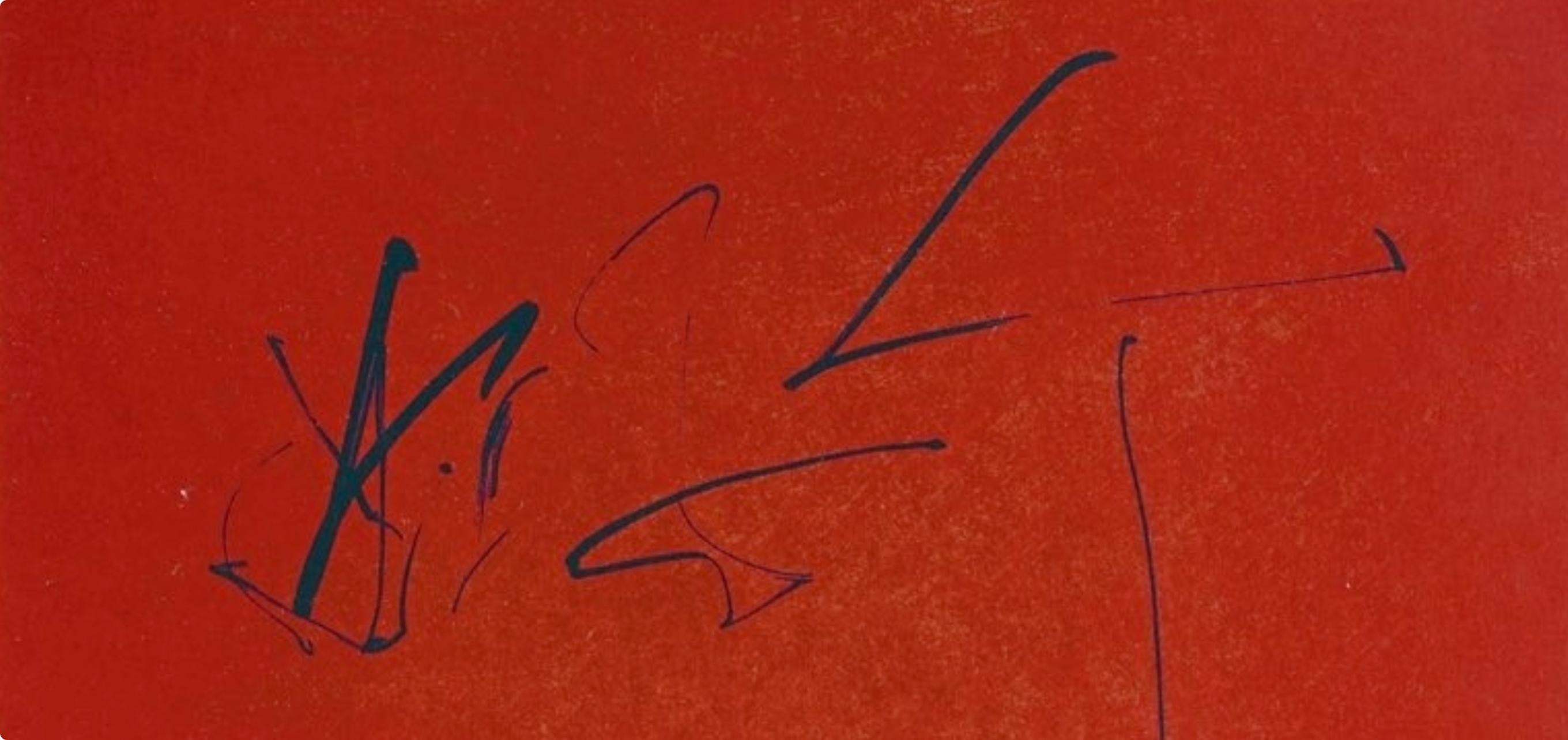 Vento Rosso (Belknap 354-380; Engberg/Banach 415-441), Tre Poesie - Print di Robert Motherwell