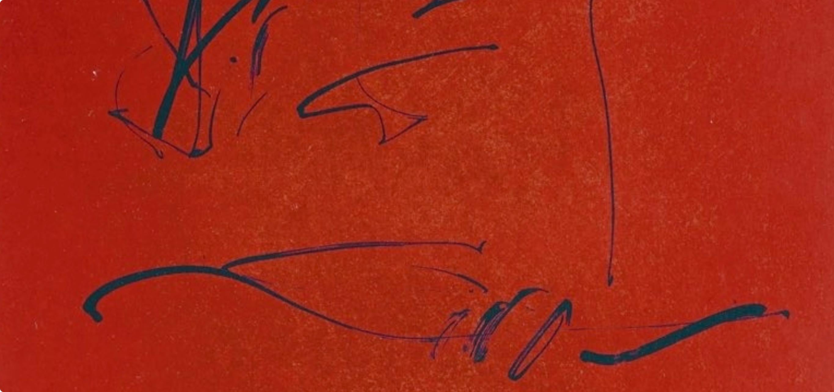 Vento Rosso (Belknap 354-380; Engberg/Banach 415-441), Tre Poesie - Print Espressionismo astratto di Robert Motherwell