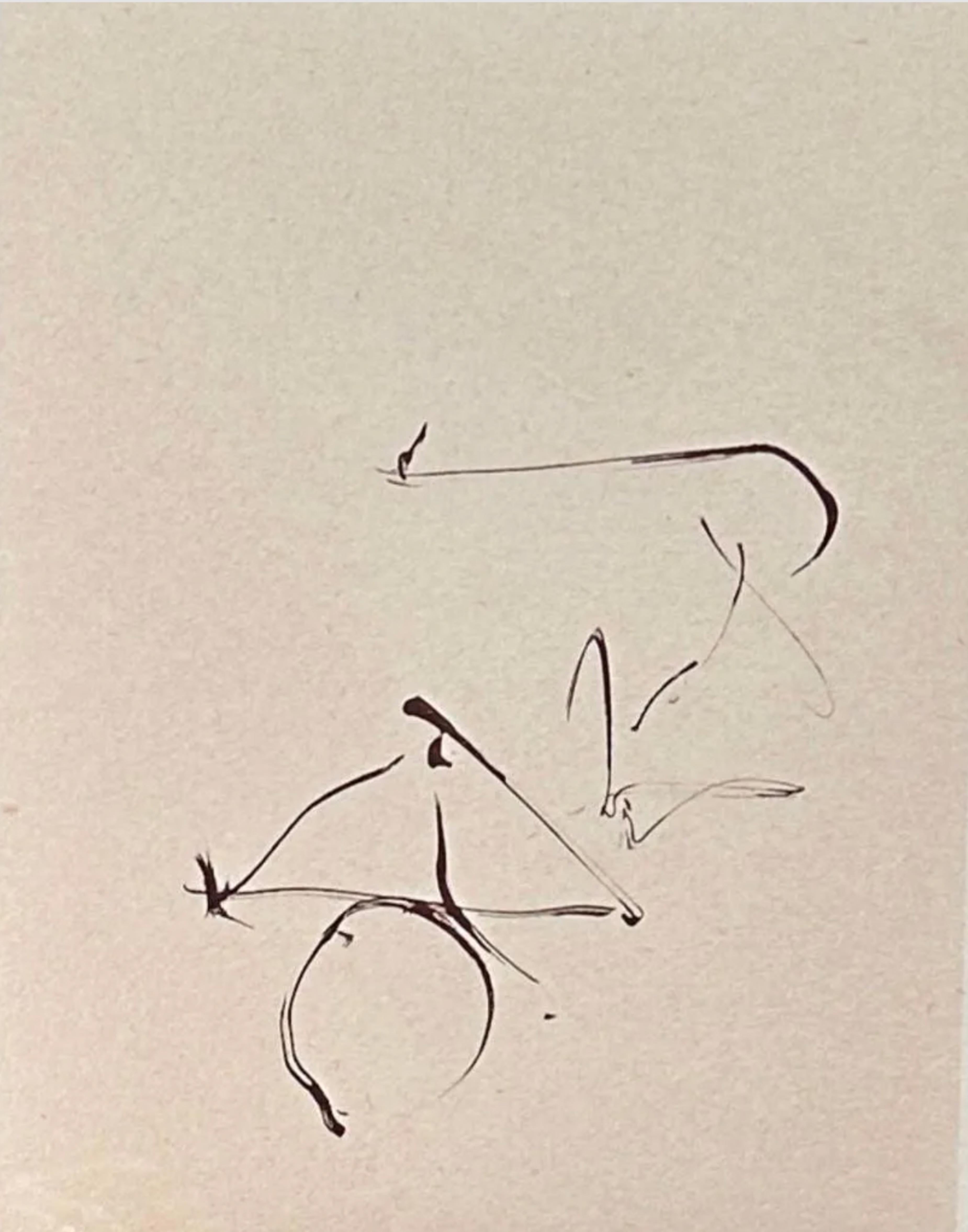 Return, from the Octavio Paz Suite (unique signed position proof) Engberg/Banach - Abstract Expressionist Print by Robert Motherwell