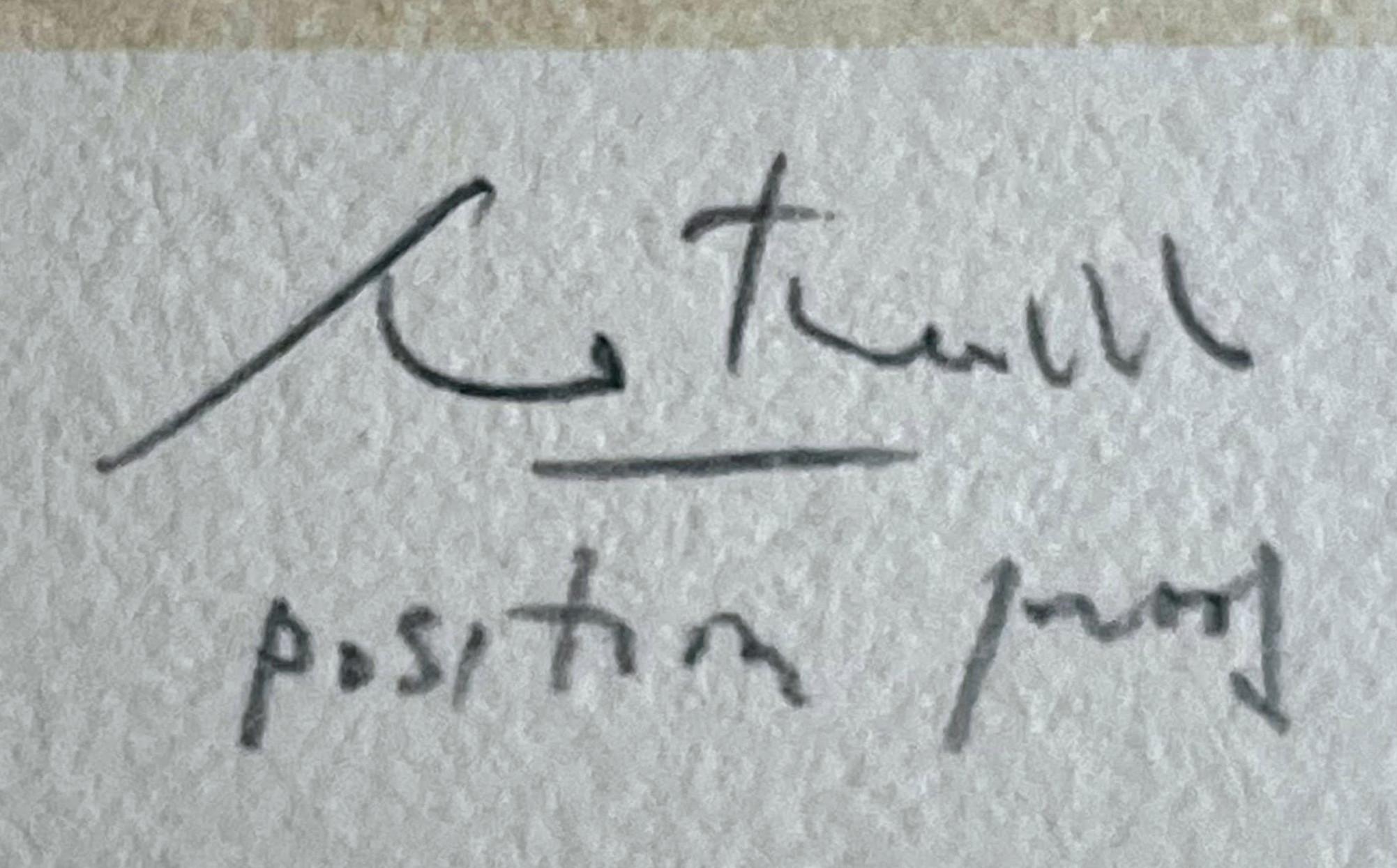 Robert Motherwell
Return, extrait de Octavio Paz Suite, 1988
Lithographie et appliqué à la chine sur papier filigrané japonais Gampi appliqué à la main sur papier Arches
Signée à la main par l'artiste, signée et annotée 