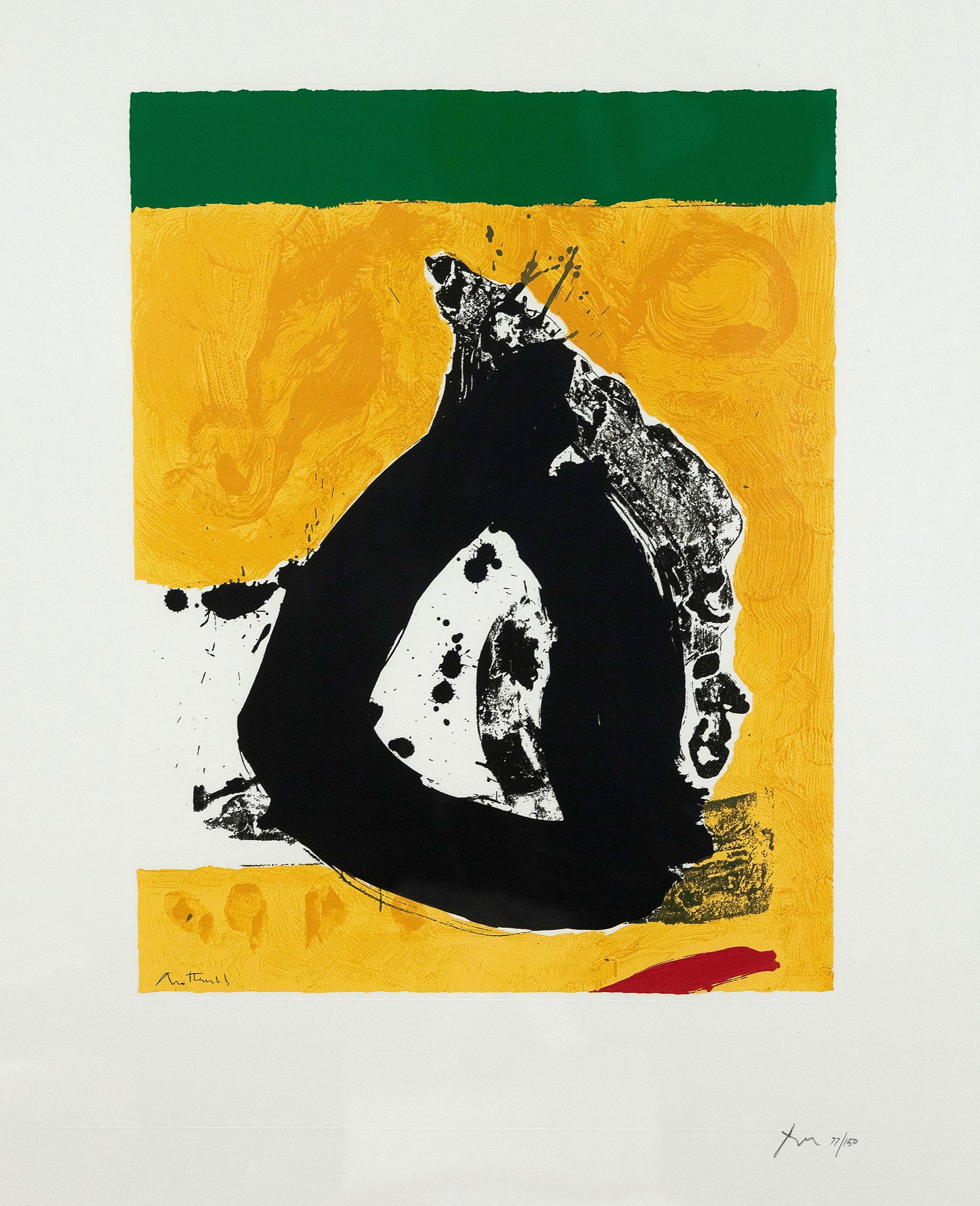 Robert Motherwell (1915-1991), alongside Jackson Pollock, Mark Rothko, and Willem de Kooning, made up the quartet of abstract painters that radically defined Modern painting in America and established New York City as the new center of the art