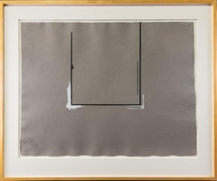 Robert Motherwell Gray Open with White Paint Signed Etching Edition of 79