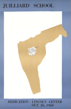 After Robert Motherwell-Juilliard School Dedication-45" x 29.5"-Lithograph-1969