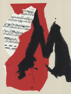 Robert Motherwell 'M for Mozart' détail 1991- Sérigraphie