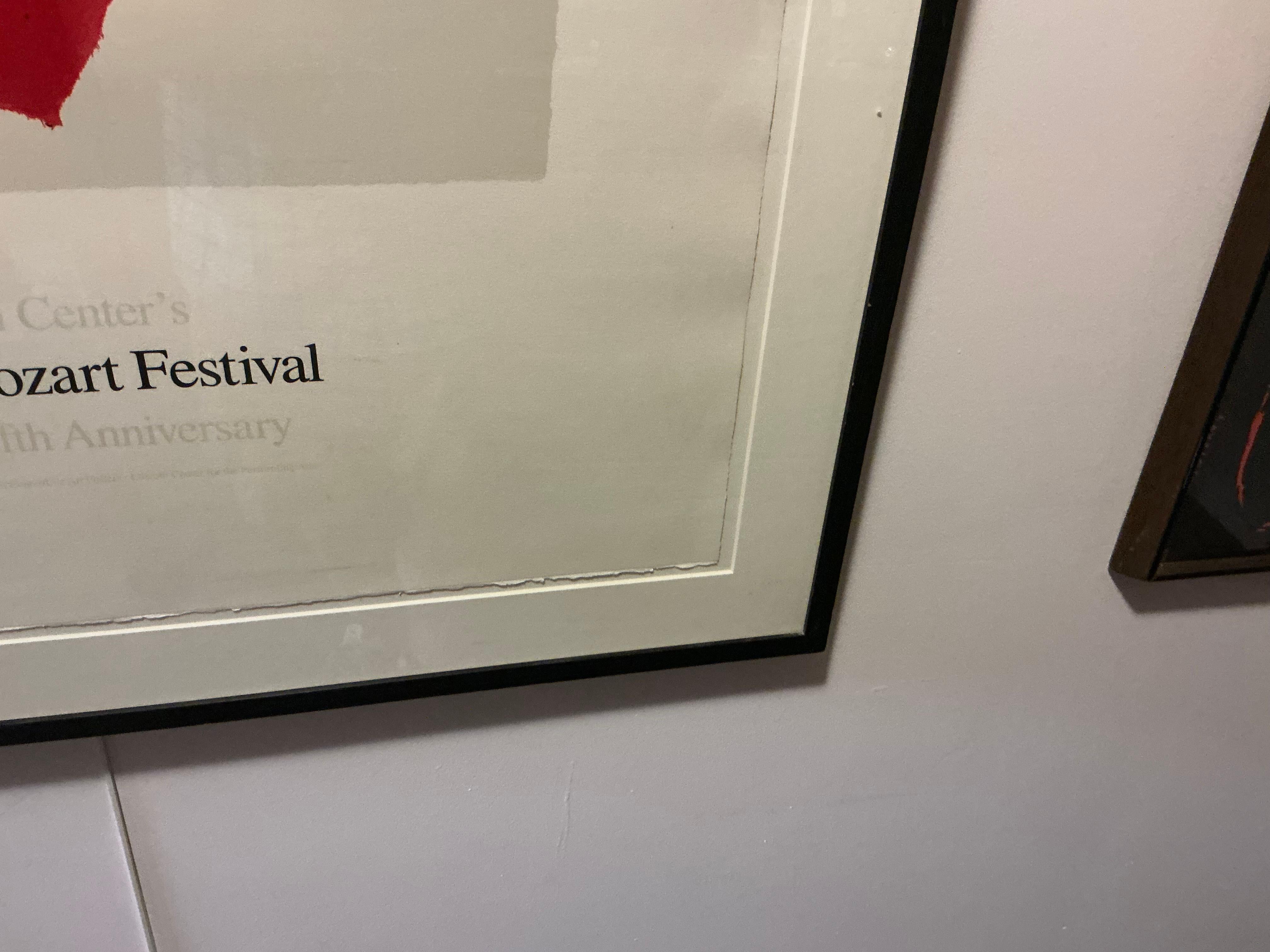 Robert Motherwell Mostly Mozart Festival, 1991 First Edition Screen Print For Sale 11