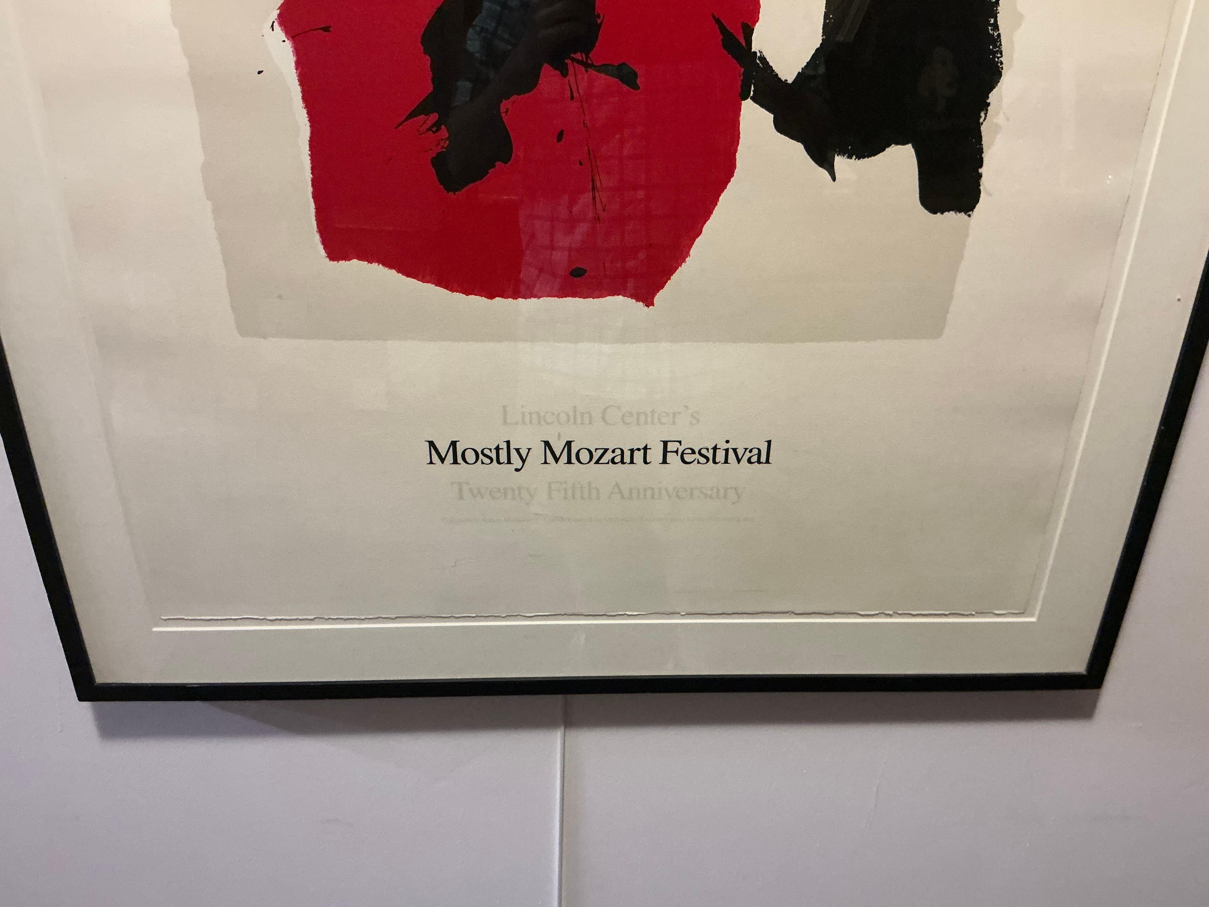 Robert Motherwell Mostly Mozart Festival, 1991 First Edition Screen Print For Sale 7