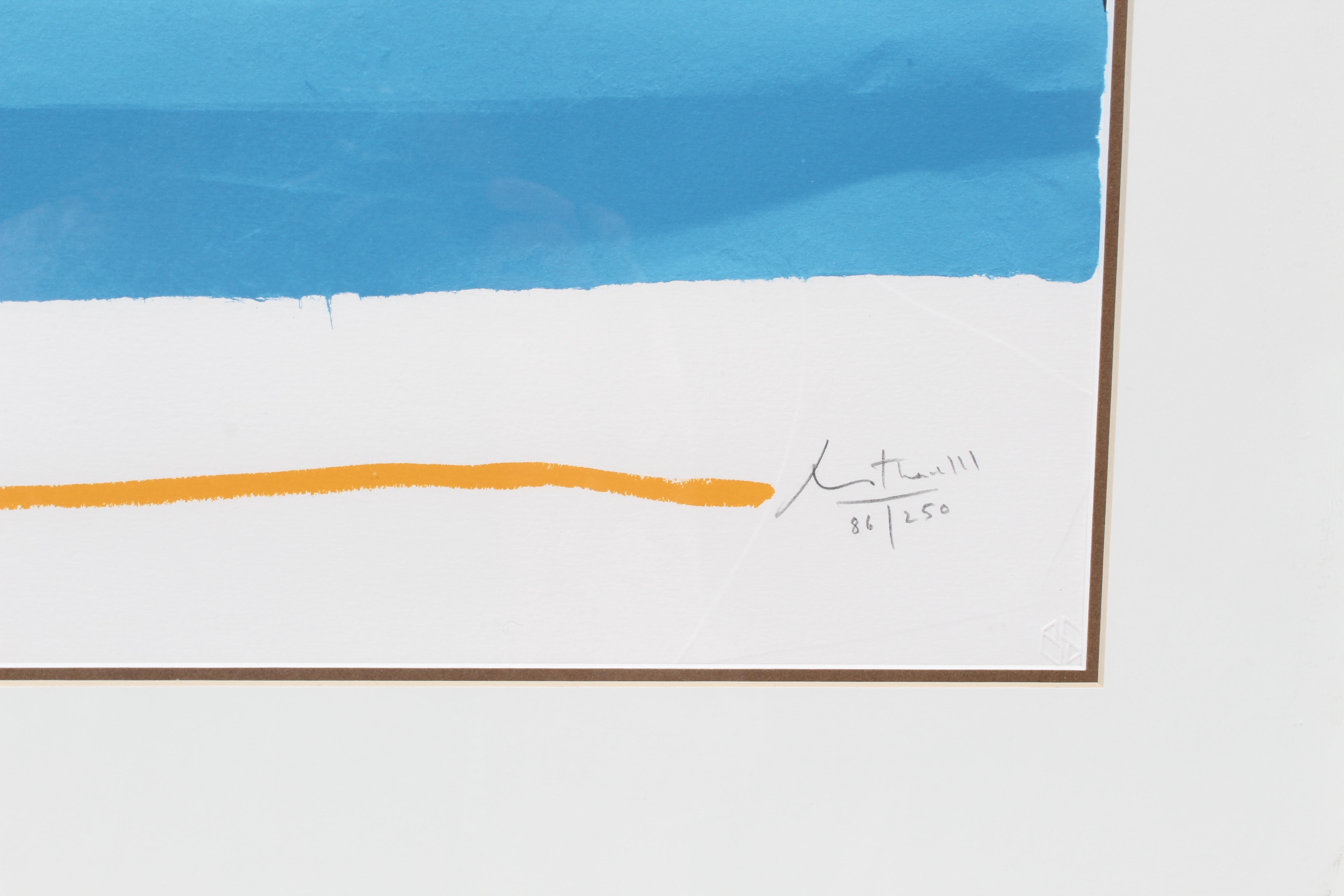 Robert Motherwell Original Lithograph Framed Signed Rare Colors NYC Carnegie 2
