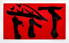Robert Motherwell - Pull Out All Flags, iconic etching & aquatint, SIgned 33/50