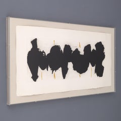 Robert Motherwell RUNNING ELEGY II, GELBER STAAT Radierung & Aquatinta, 35,5 "W