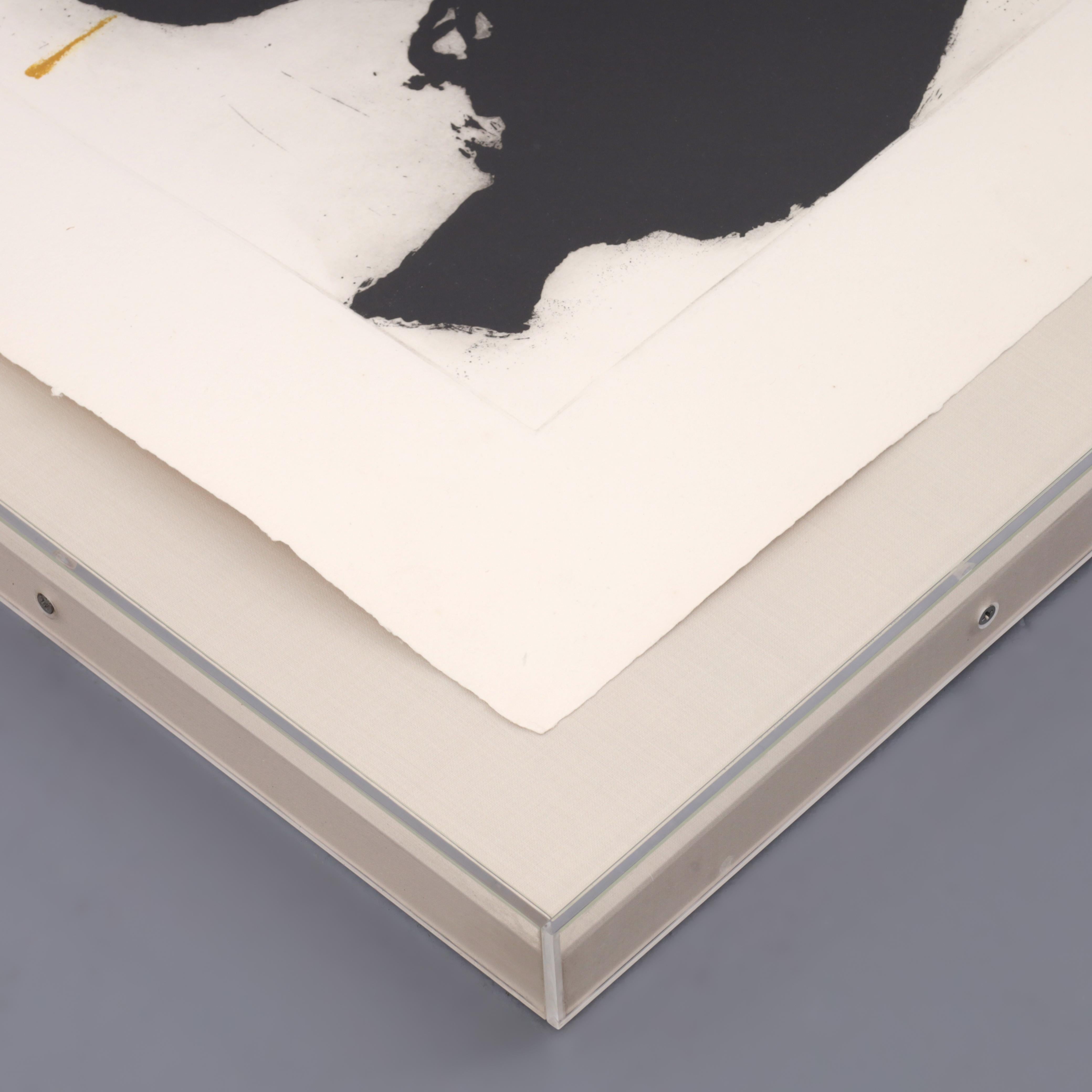 Robert Motherwell RUNNING ELEGY II, YELLOW STATE Etching & Aquatint, 35.5