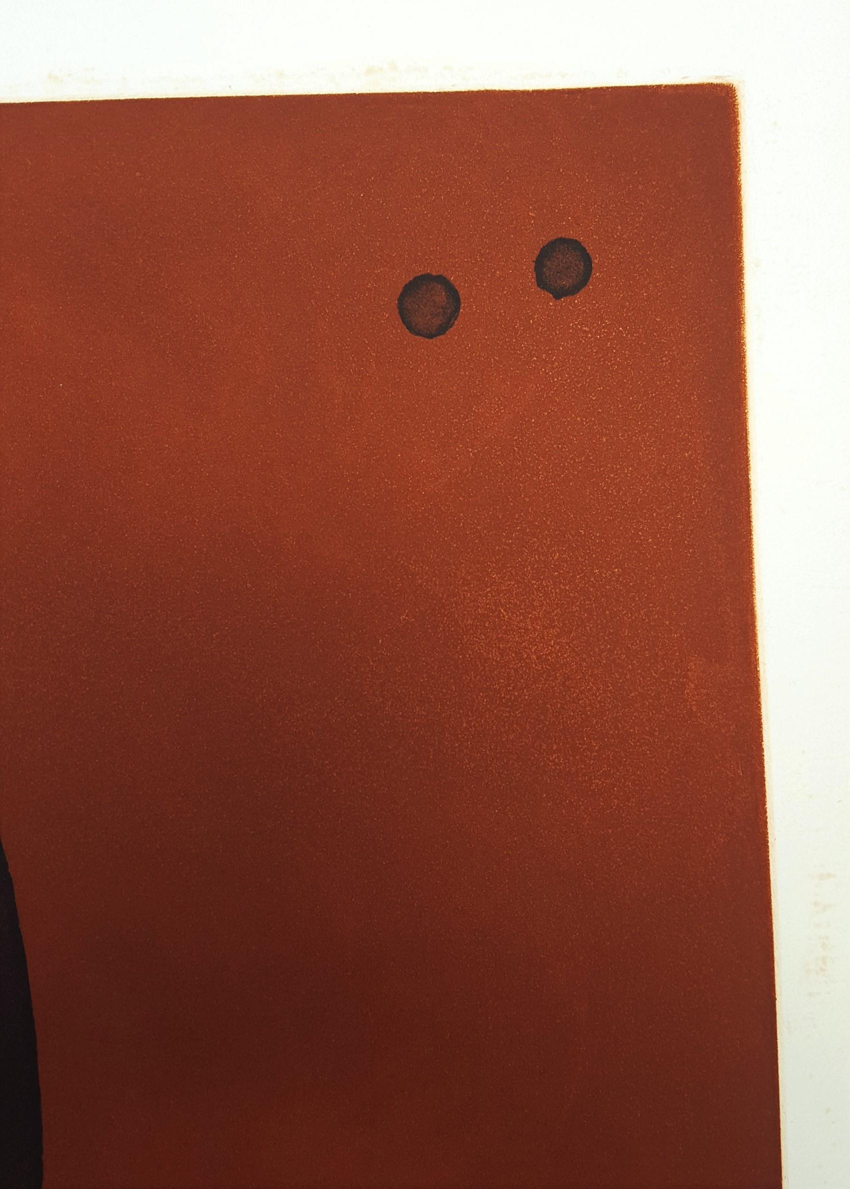 Zeichen auf Kupfer /// Abstrakter Expressionismus Robert Motherwell Brown Schwarzätzung im Angebot 14