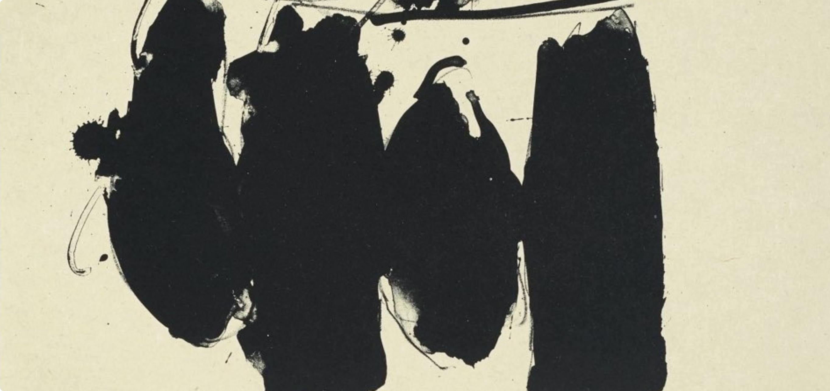 Elegía española (Belknap 354-380; Engberg/Banach 415-441), Tres poemas - Print Expresionismo abstracto de Robert Motherwell