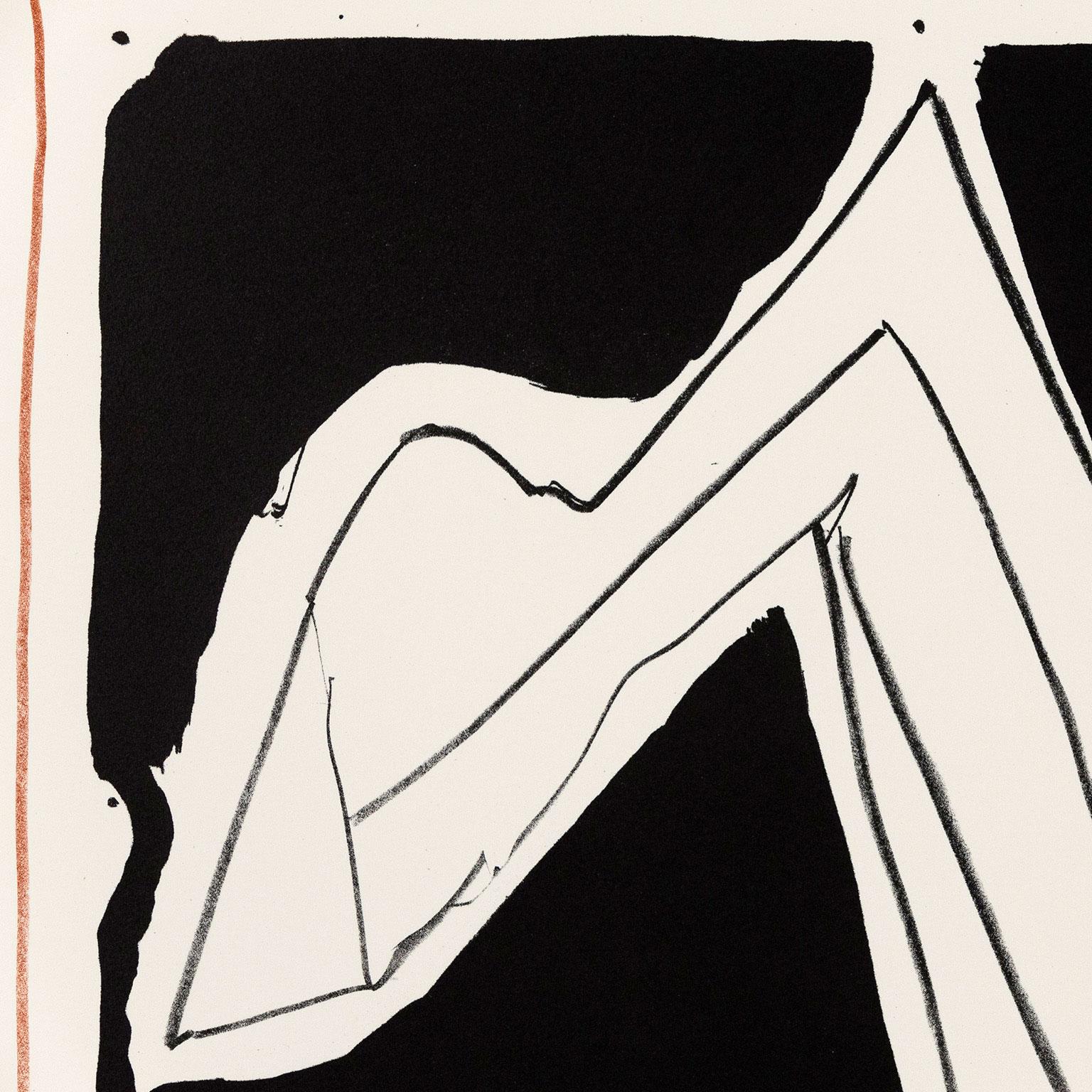 L'été en Italie (avec des lignes) - Expressionnisme abstrait Print par Robert Motherwell