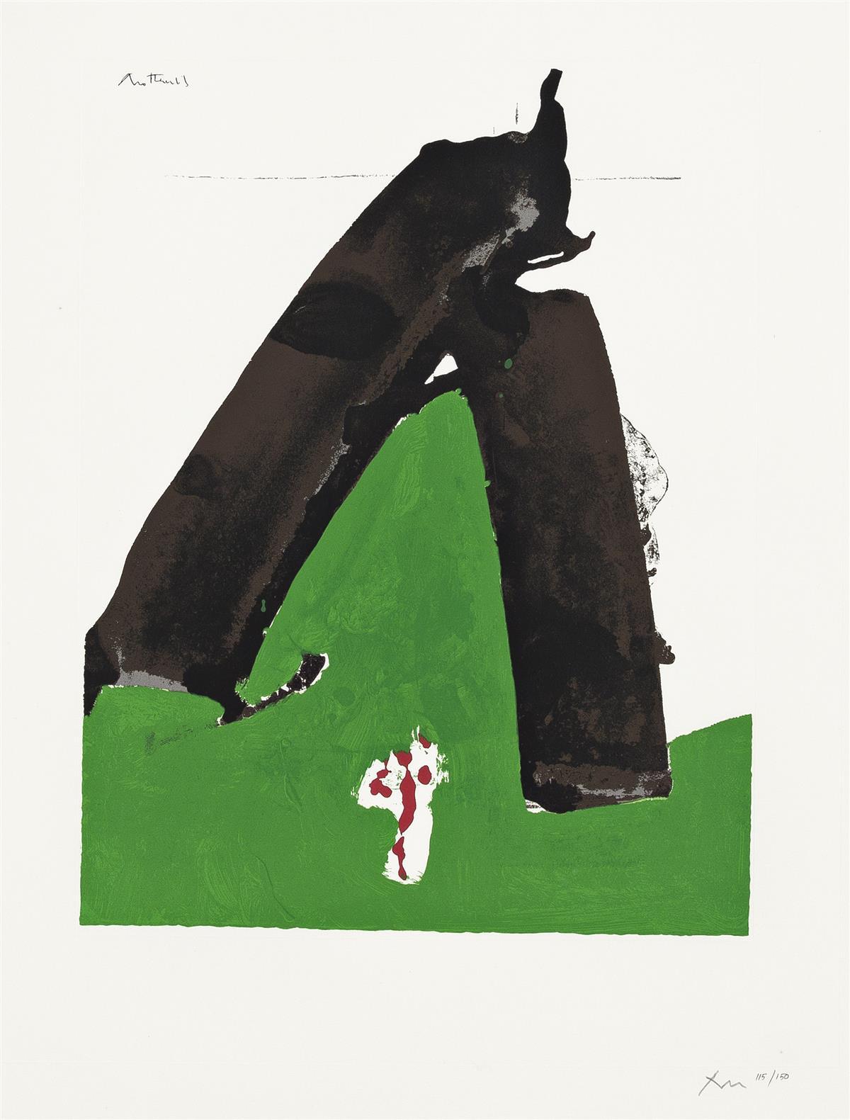 Robert Motherwell Abstract Print – Baskenholz-Suite #10