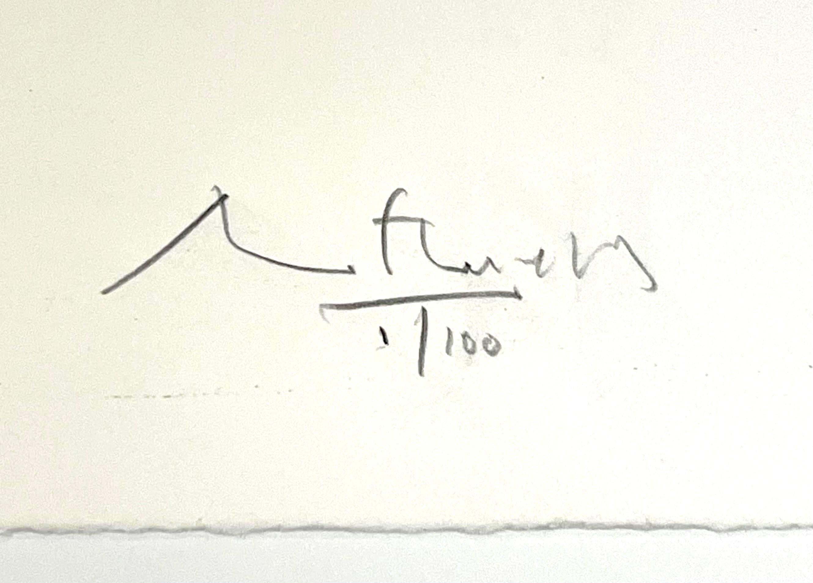 Il litigio, litografia con poesia, firmata/N (Belknap 294; Engberg & Banach 318) - Print di Robert Motherwell