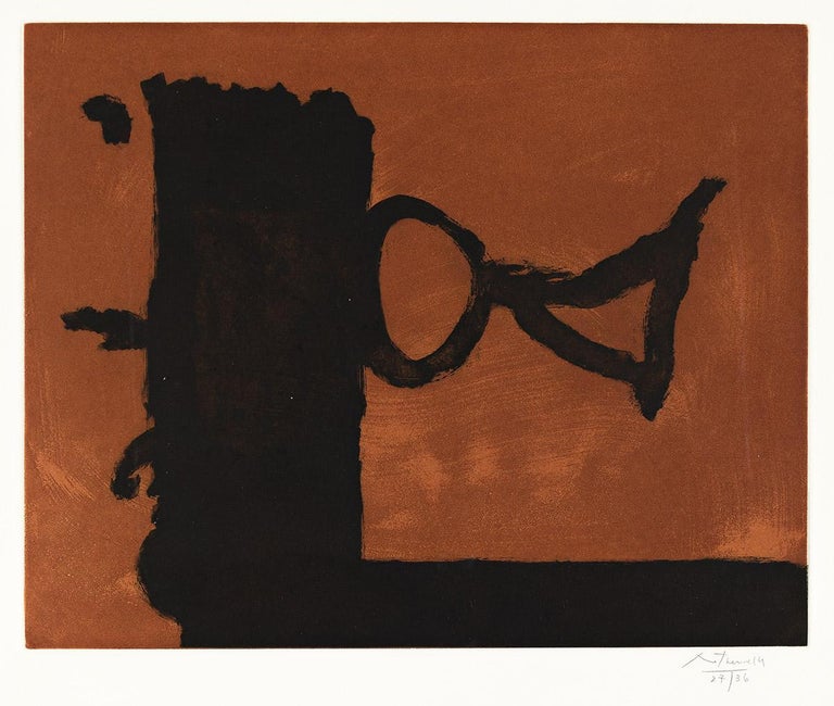 <i>The Razor's Edge,</i> 1985, by Robert Motherwell, offered by DaMats Fine Art Collaborative