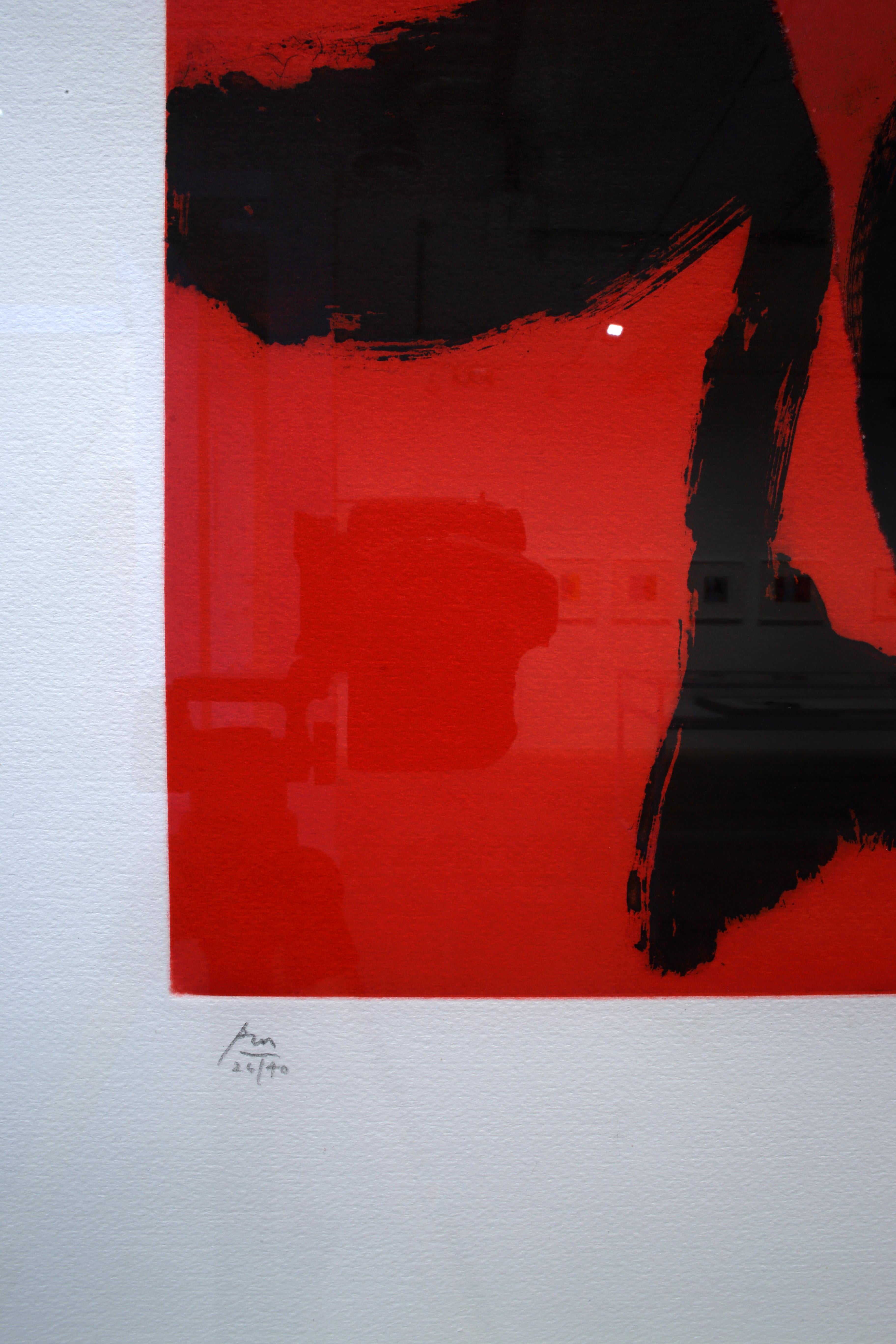 The Red Queen - Abstract Expressionist Print by Robert Motherwell