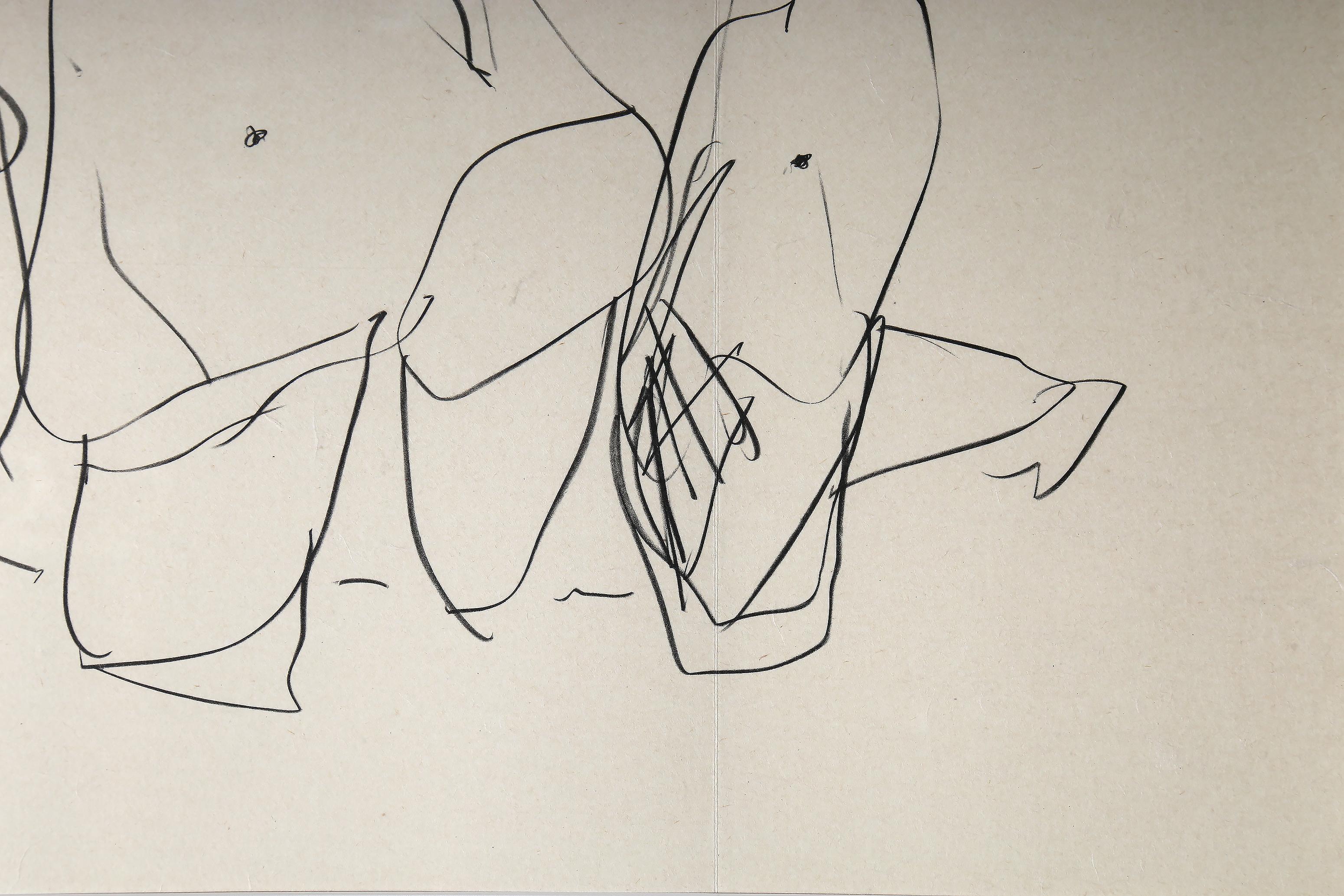 Three Poems: Mexico City Personages I, Abstract Lithograph by Robert Motherwell For Sale 1