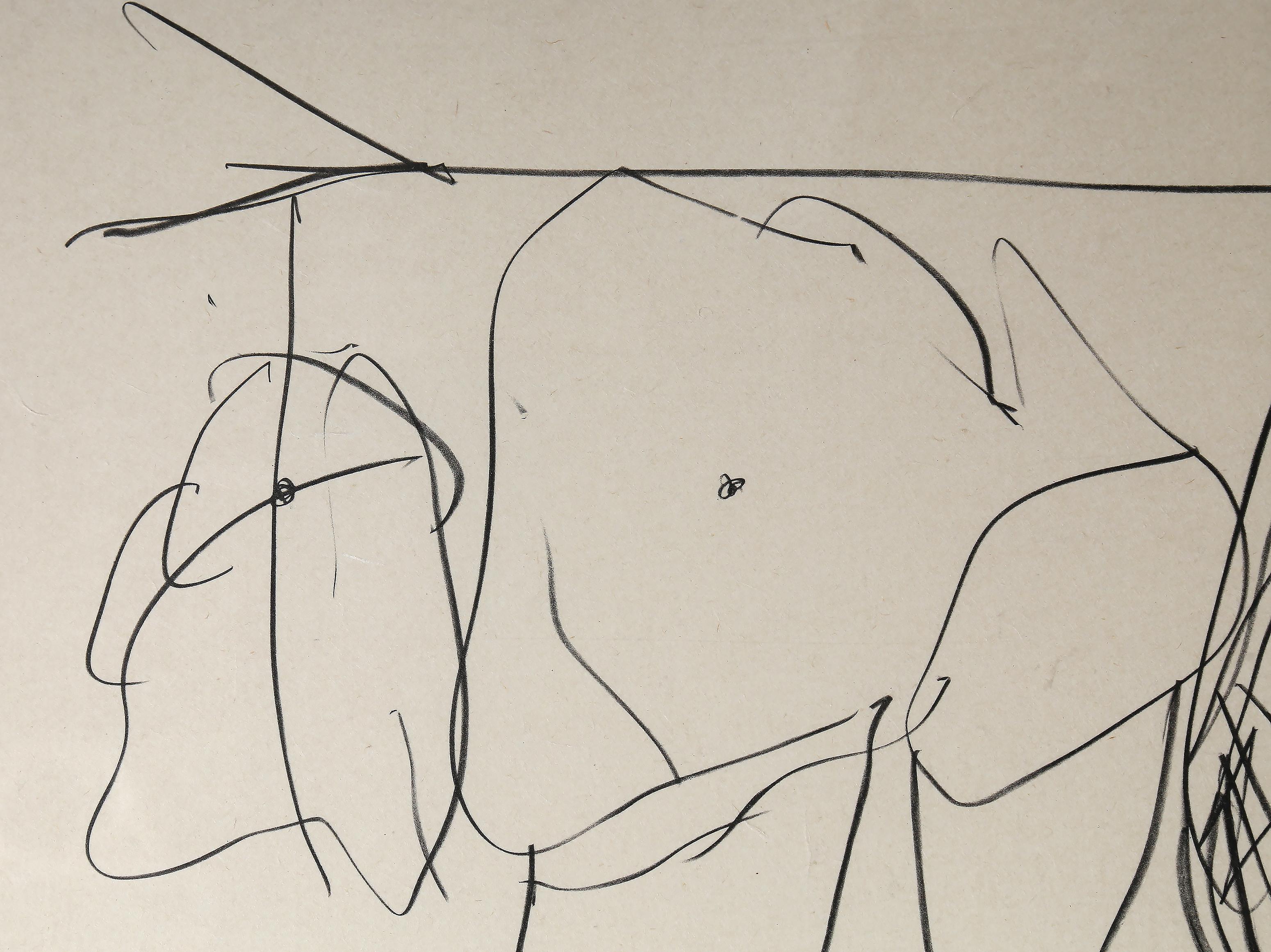 Three Poems: Mexico City Personages I, Abstract Lithograph by Robert Motherwell For Sale 2