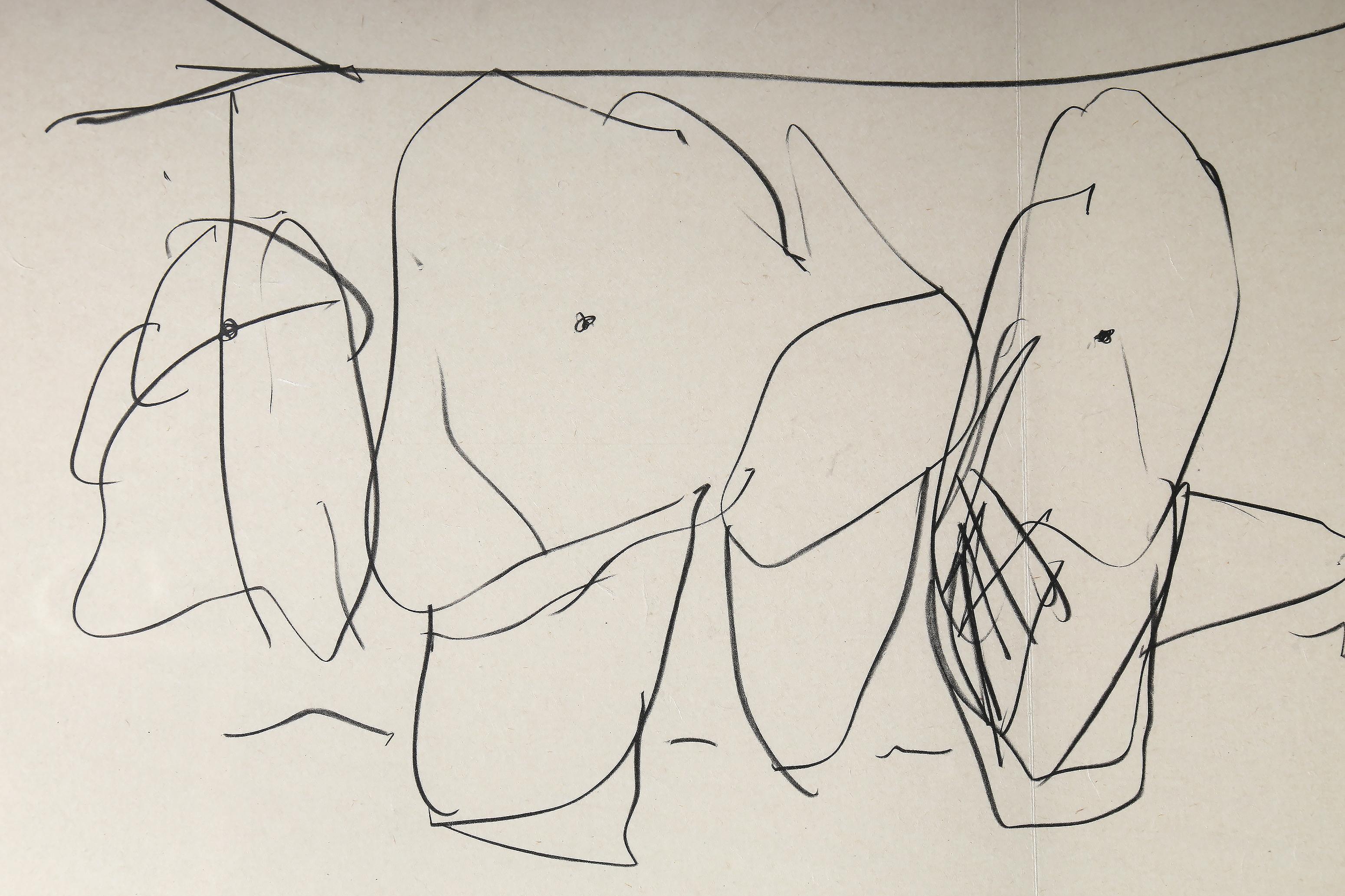 Three Poems: Mexico City Personages I, Abstract Lithograph by Robert Motherwell For Sale 3